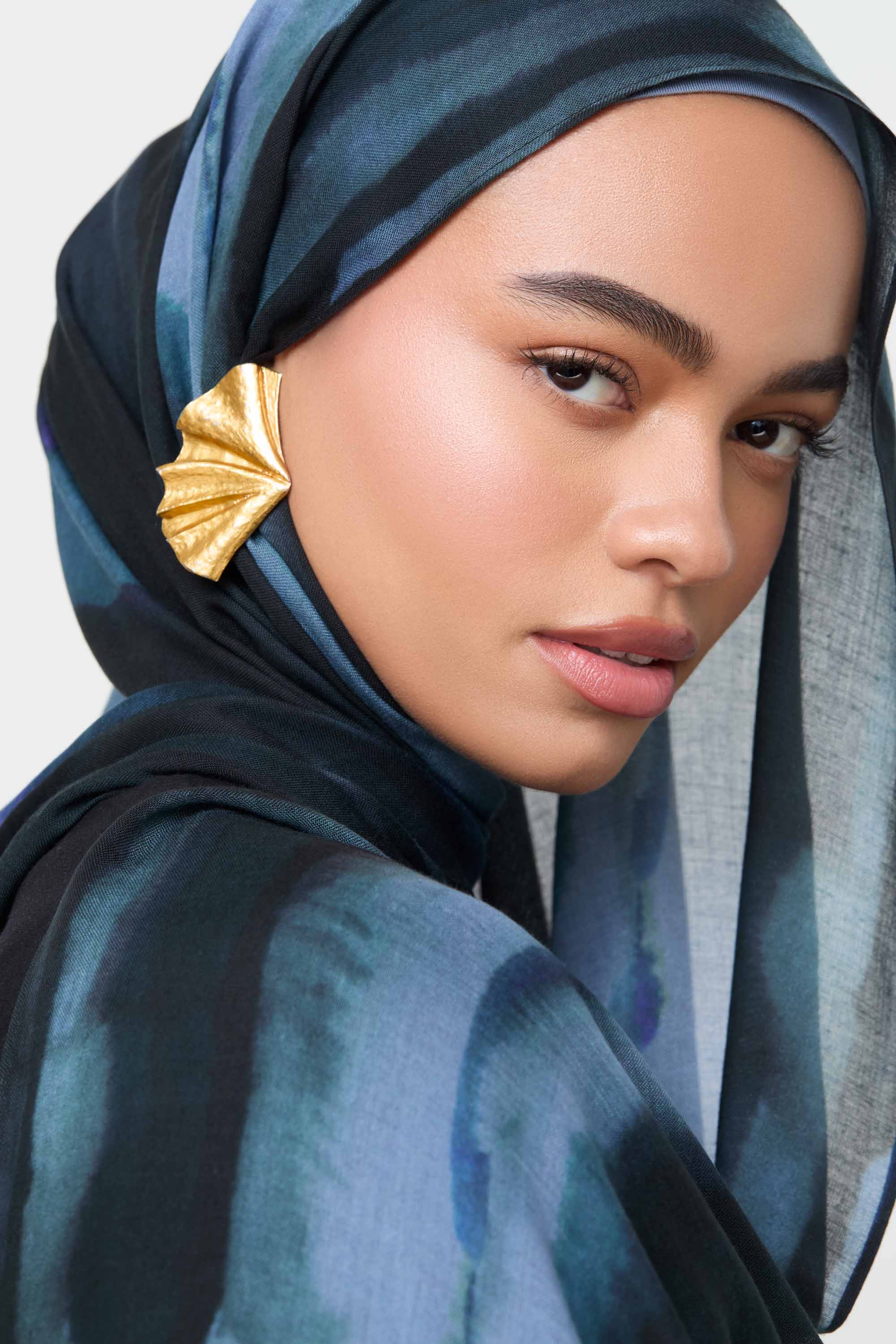 Printed Modal Hijab - Twilight Waves Hijabs Veiled 