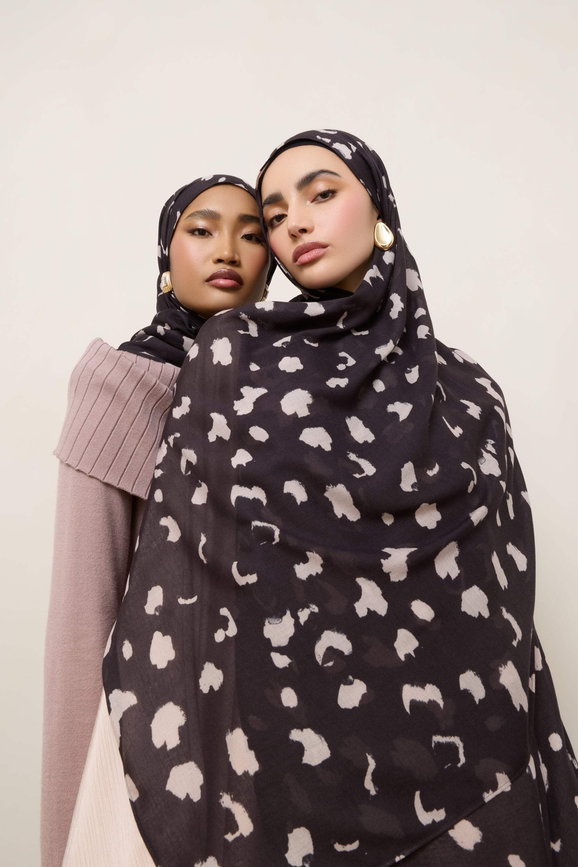 Printed Modal Hijab - Velvet Cocoa Hijabs Veiled 
