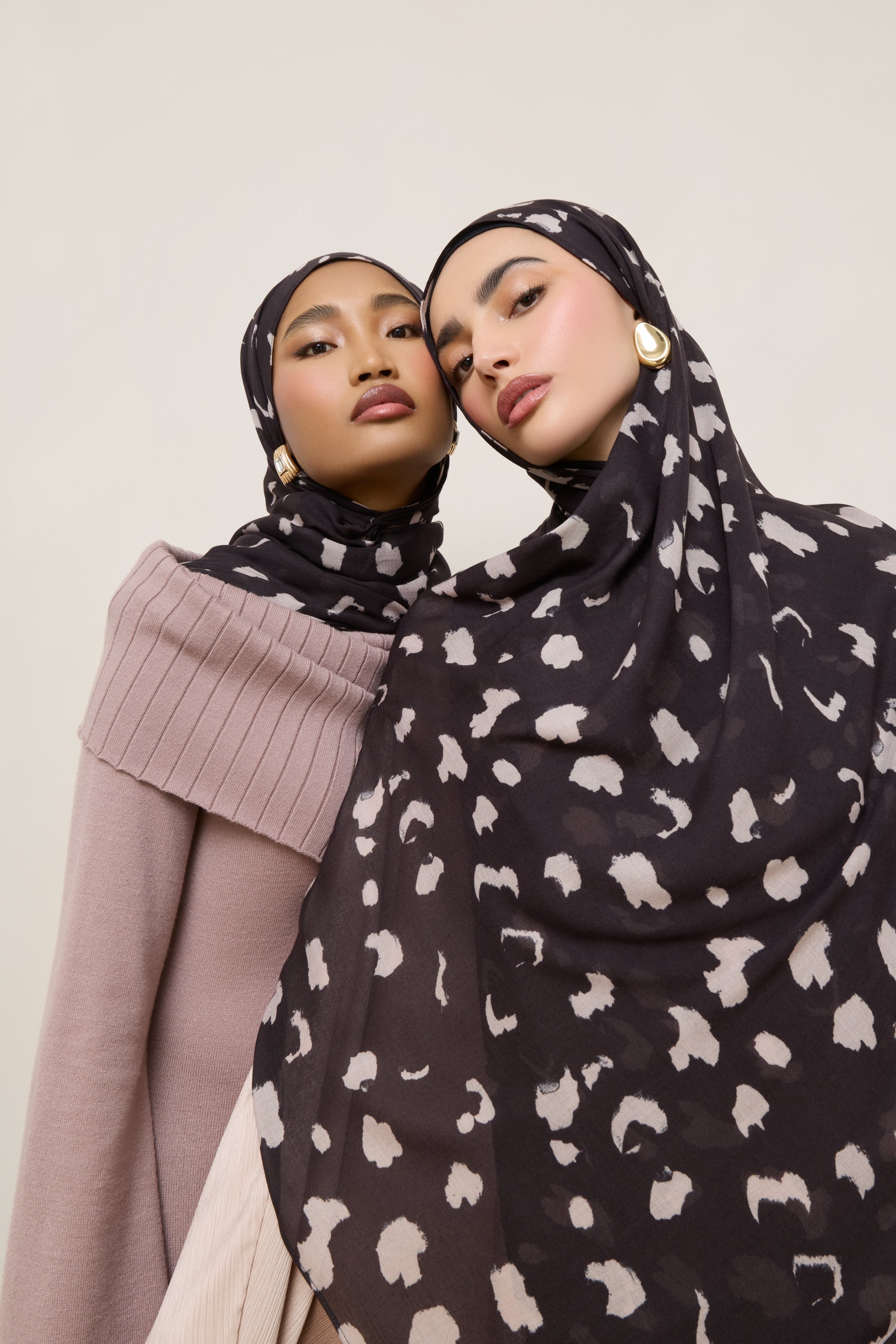 Printed Modal Hijab - Velvet Cocoa Hijabs Veiled 