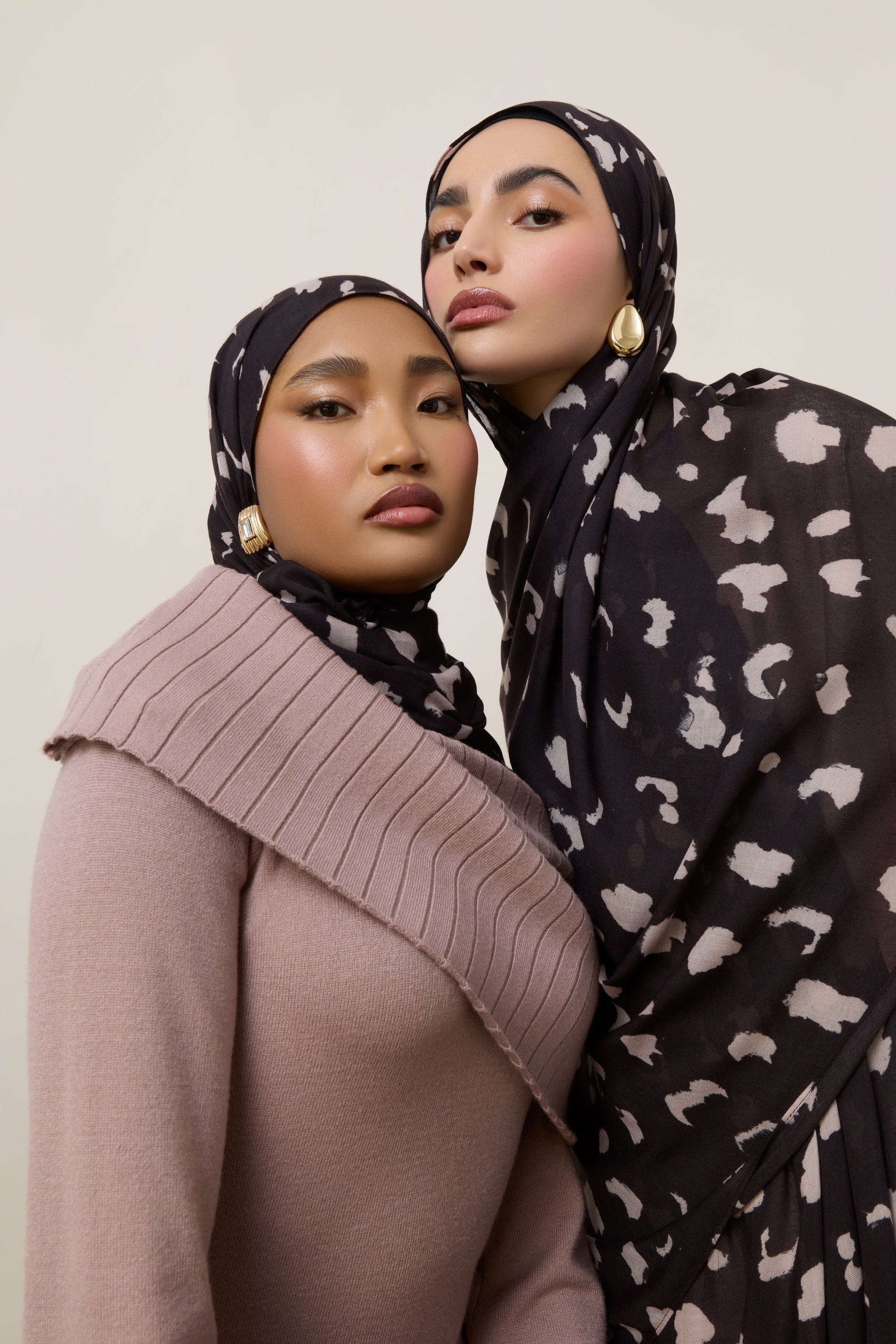 Printed Modal Hijab - Velvet Cocoa Hijabs Veiled 