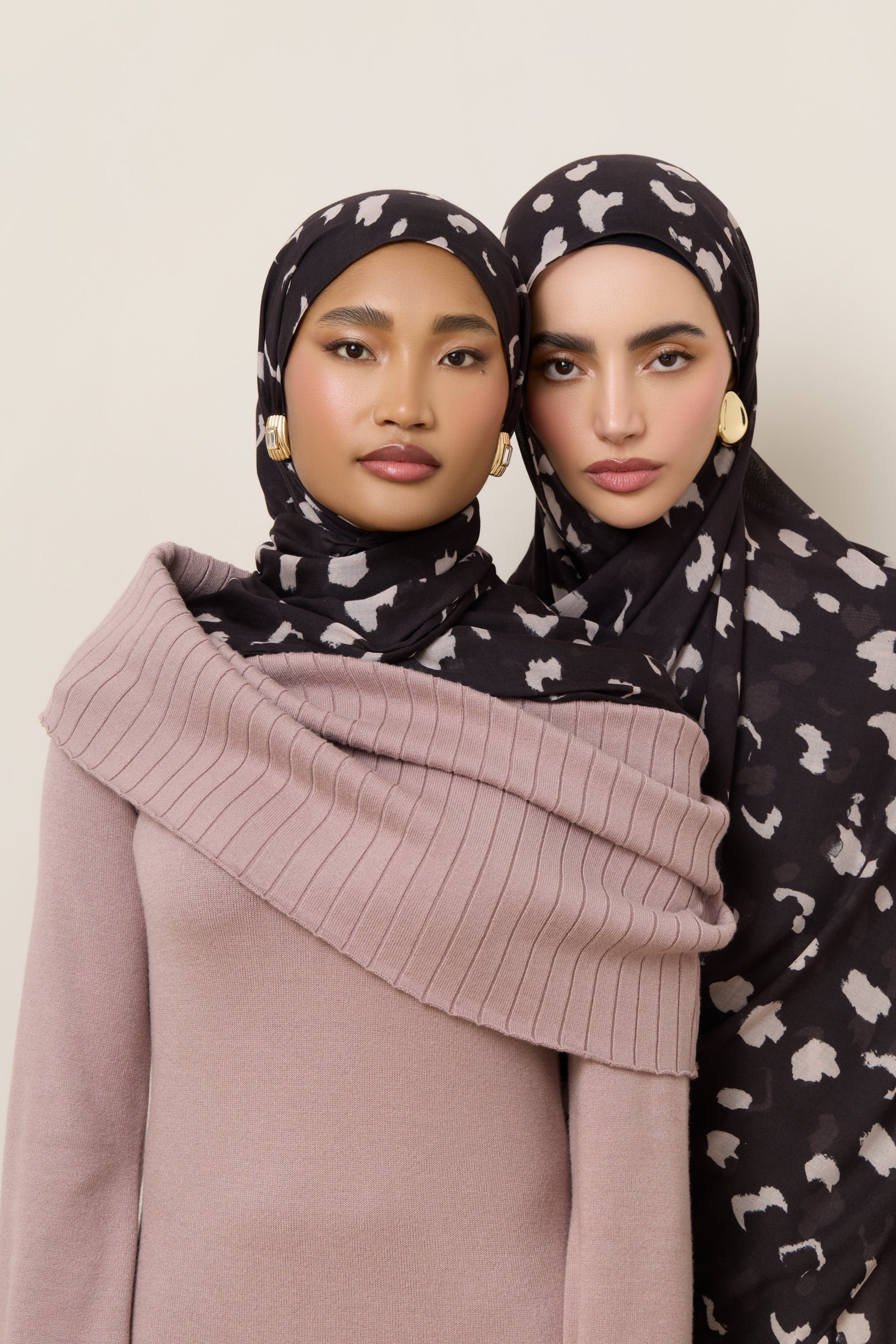 Printed Modal Hijab - Velvet Cocoa Hijabs Veiled 