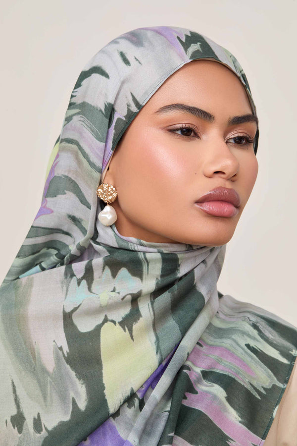 Printed Modal Hijab - Verdant Hijabs Veiled 