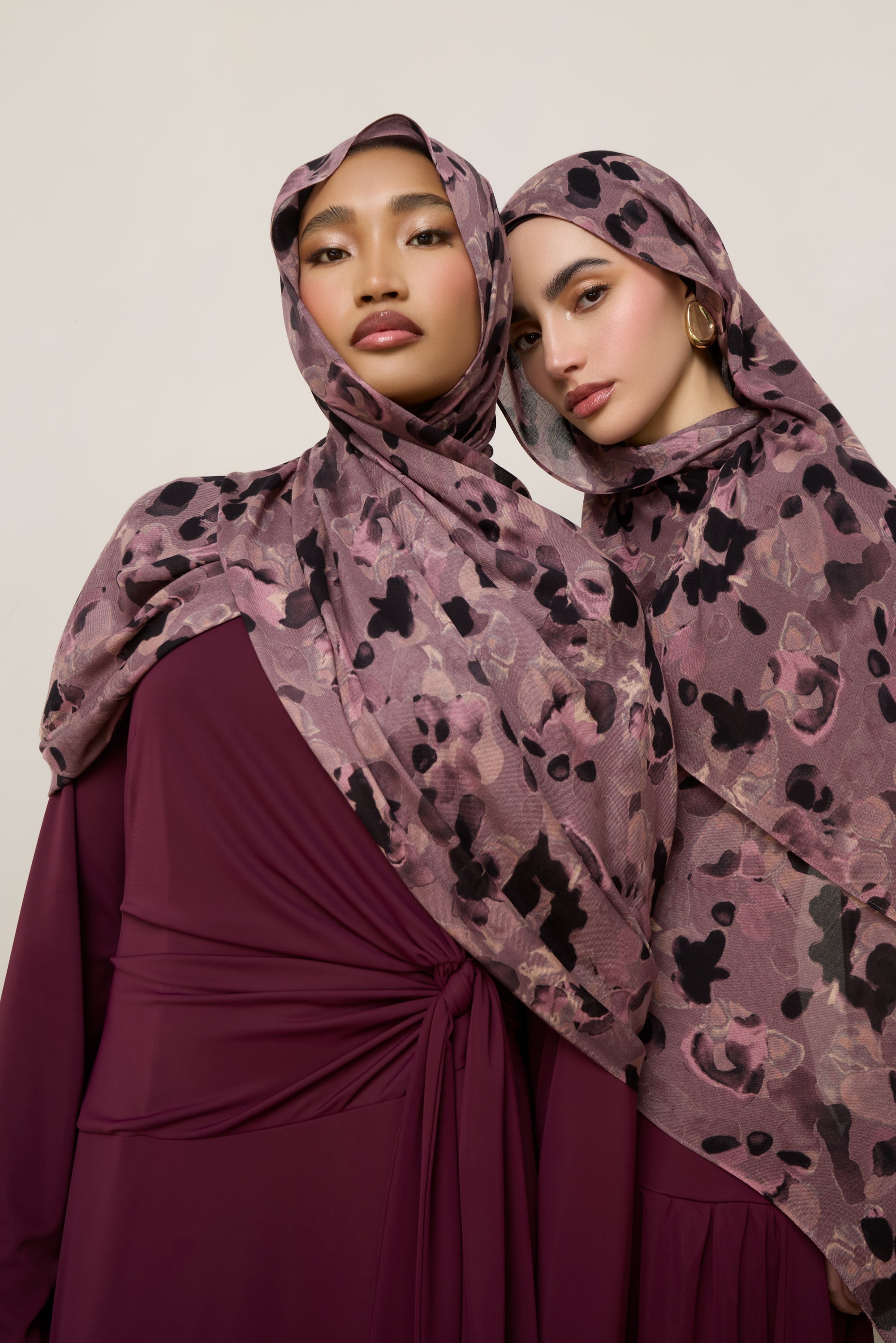 Printed Modal Hijab - Watercolor Bloom Hijabs Veiled 