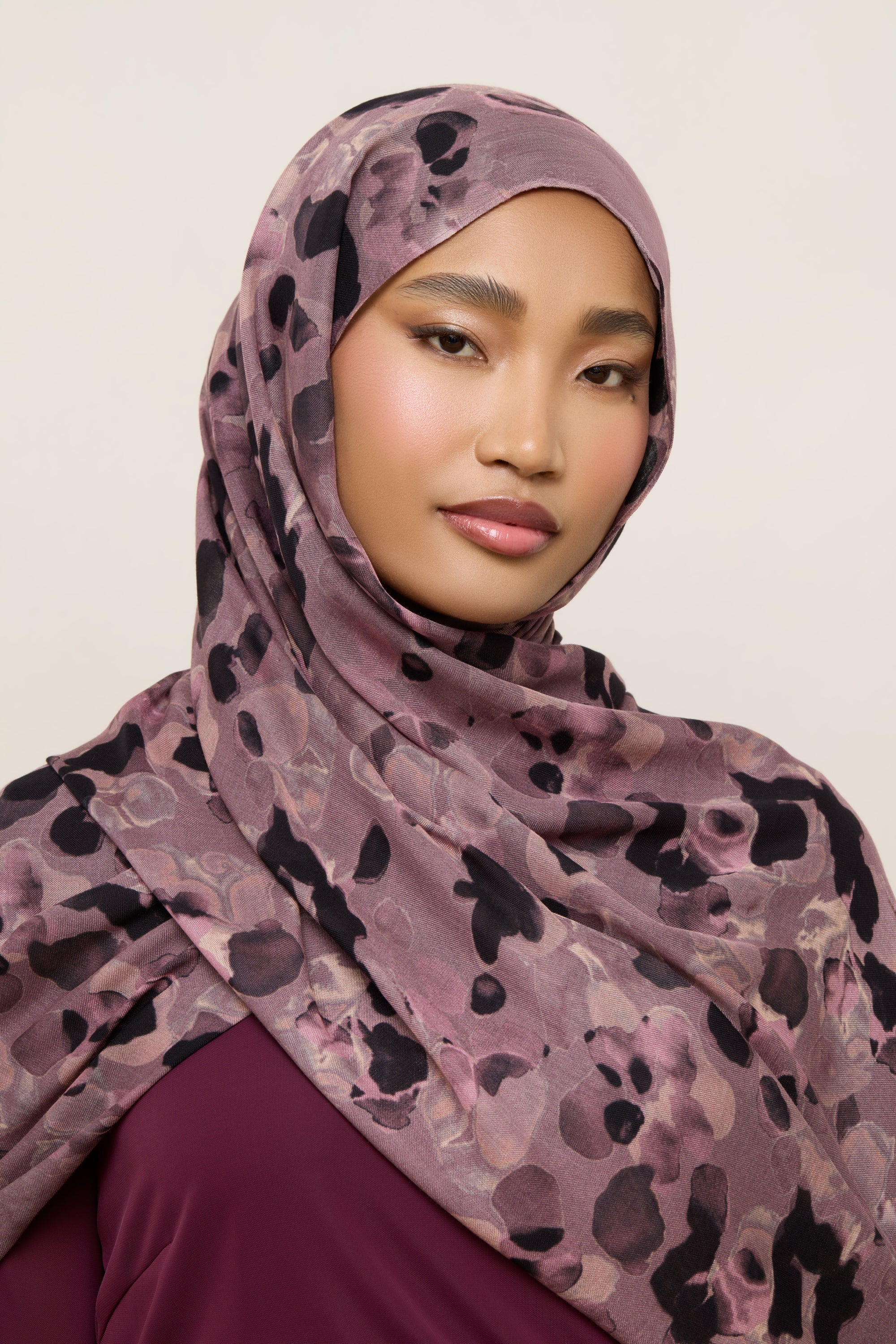 Printed Modal Hijab - Watercolor Bloom Hijabs Veiled 
