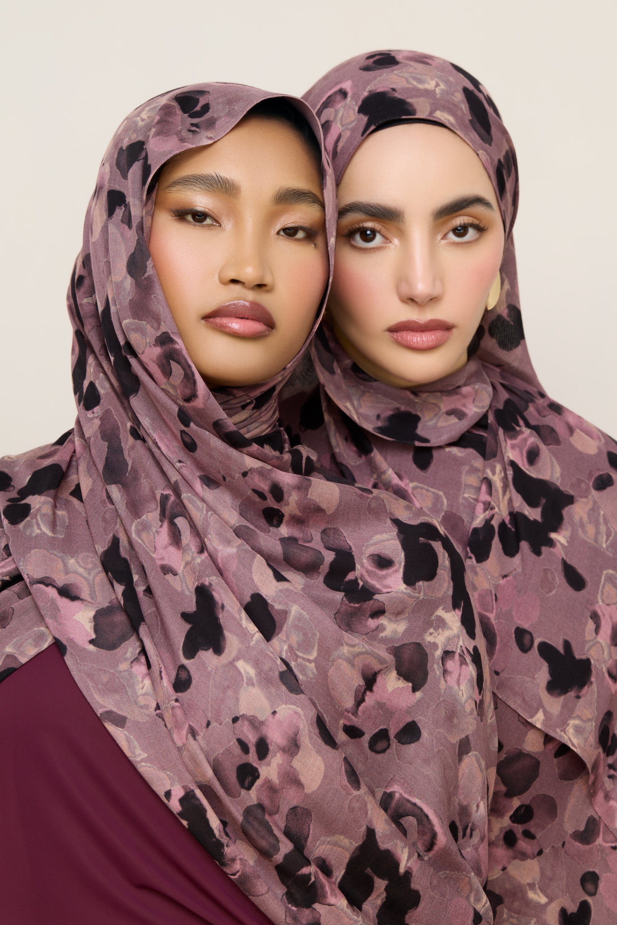 Printed Modal Hijab - Watercolor Bloom Hijabs Veiled 