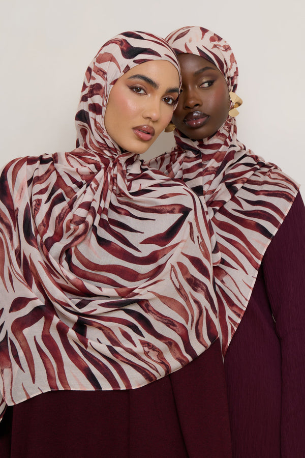 Printed Modal Hijab - Zebra Stripes Hijabs Veiled 