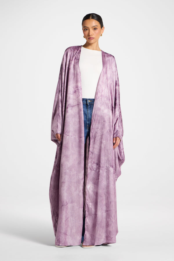 Printed Open Abaya - Taro Abayas Veiled 