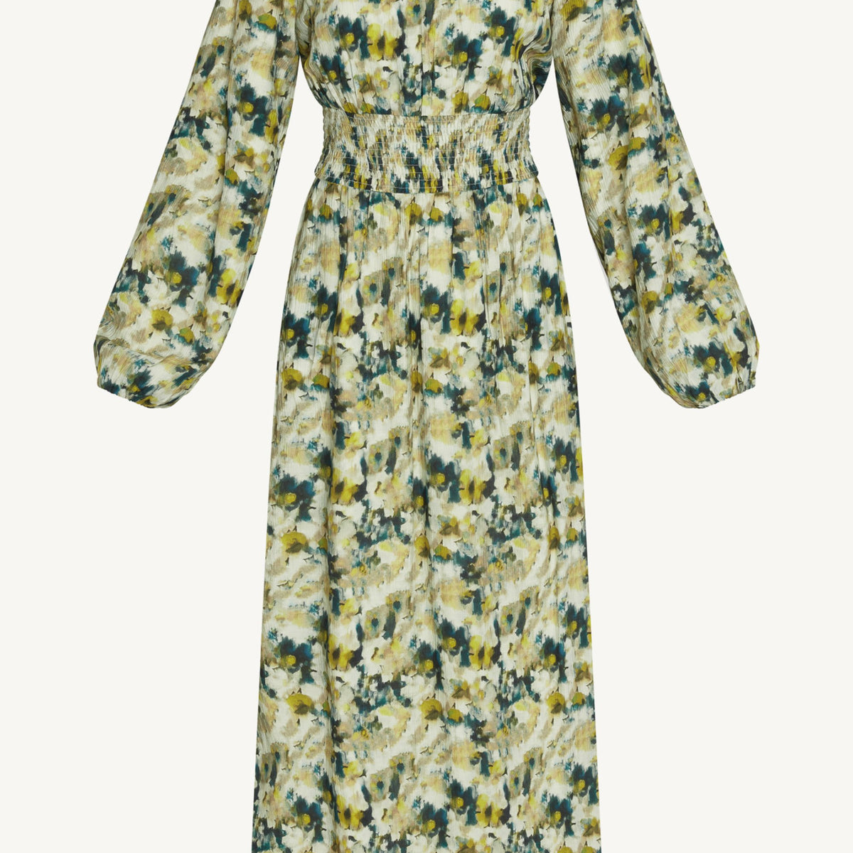 Printed Smocked Waist Dress Printed Smocked Waist Dress