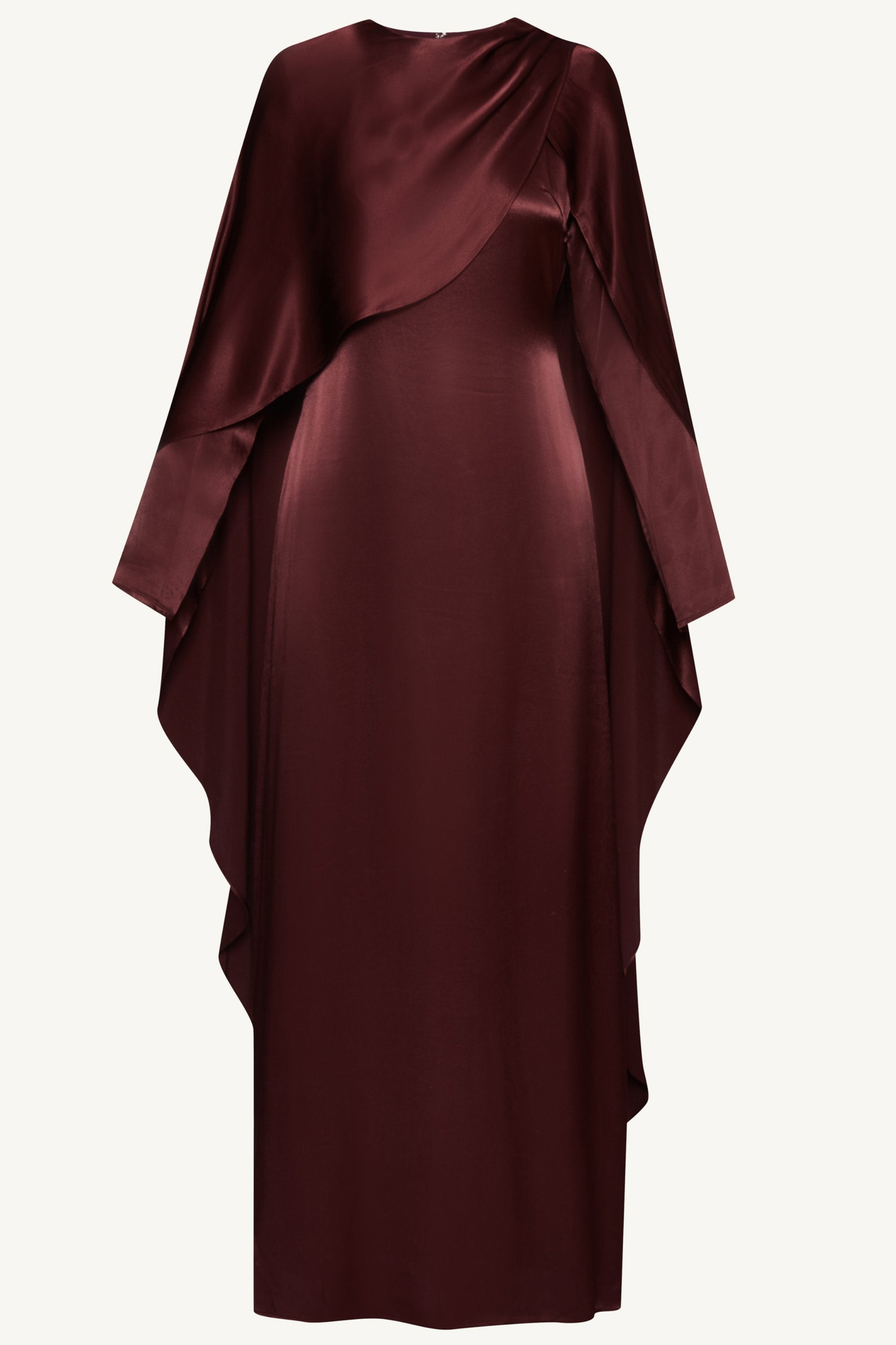 Raneem Sillk Asymmetric Cape Dress - Karaz Dresses Veiled 