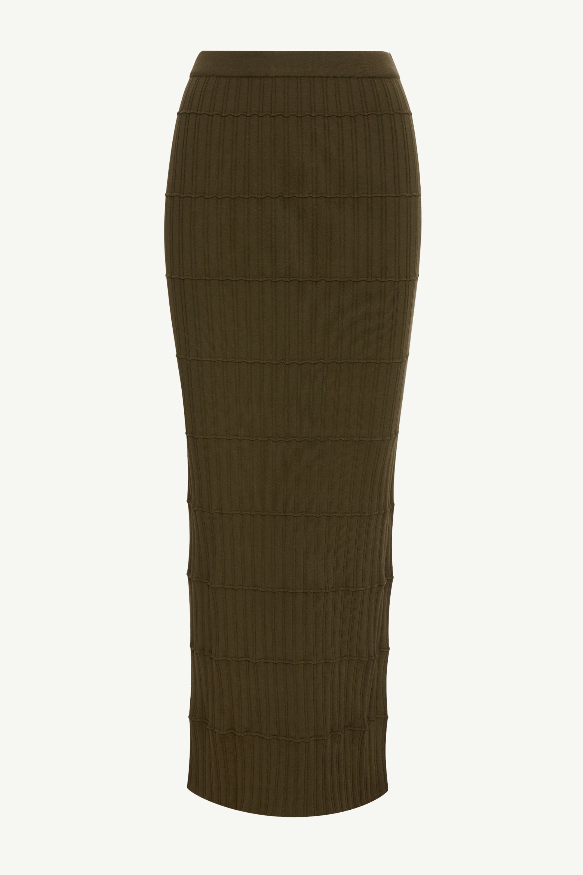 Rania Ribbed Knit Maxi Skirt - Sage Clothing Veiled 