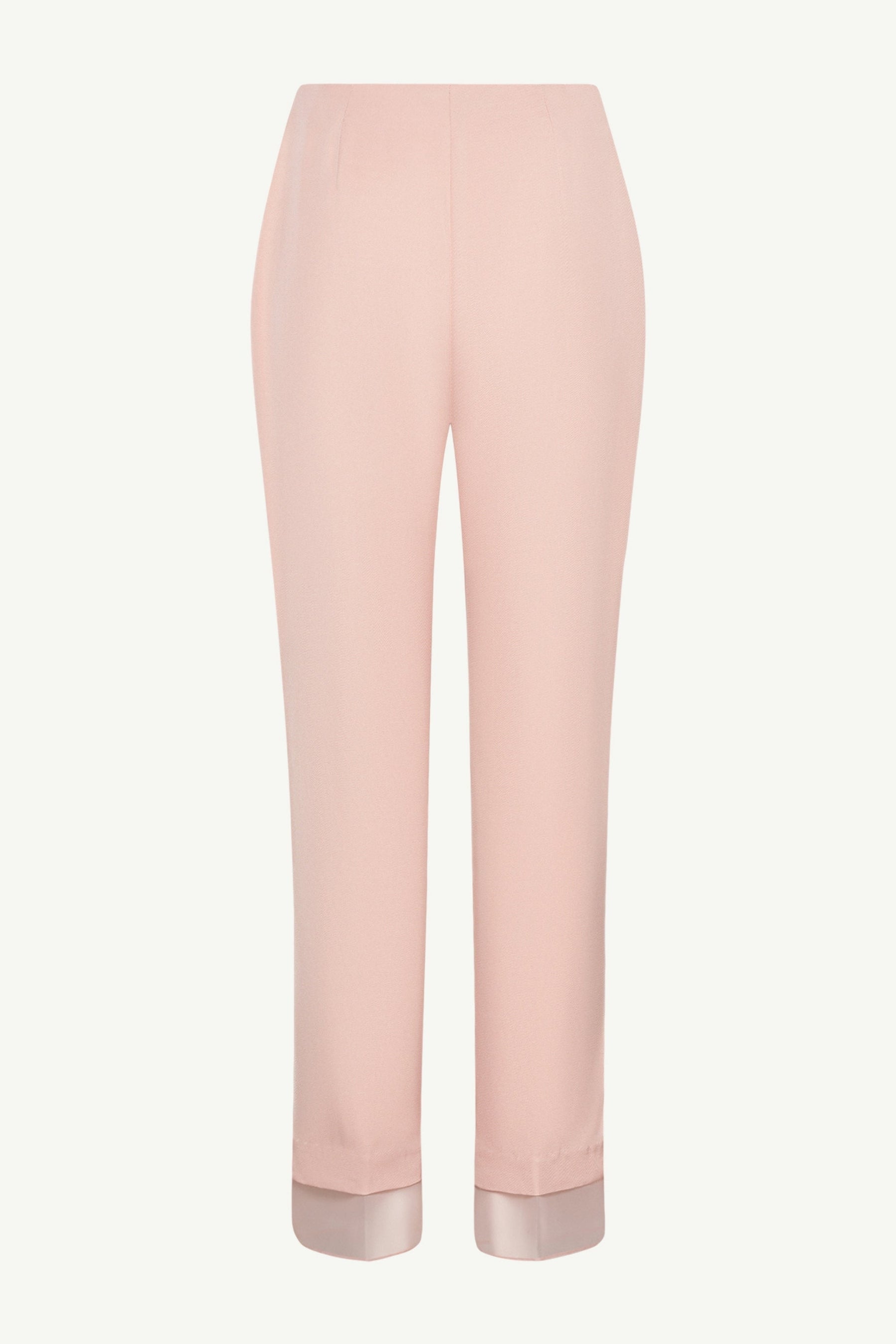 Rayan Organza Trim Trousers - Sepia Rose Clothing Veiled 