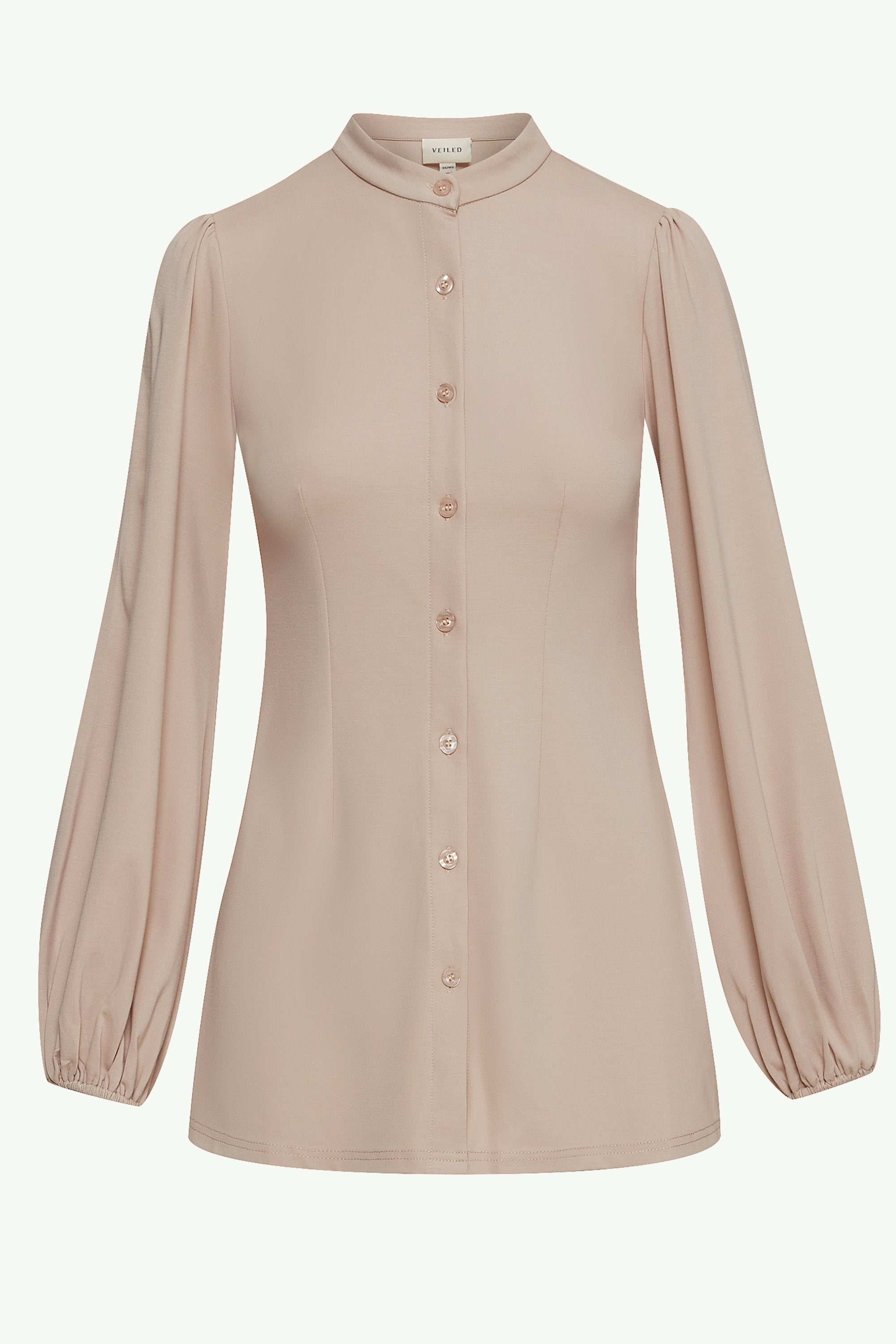 Rayana Jersey Button Down Top - Stone Clothing Veiled 