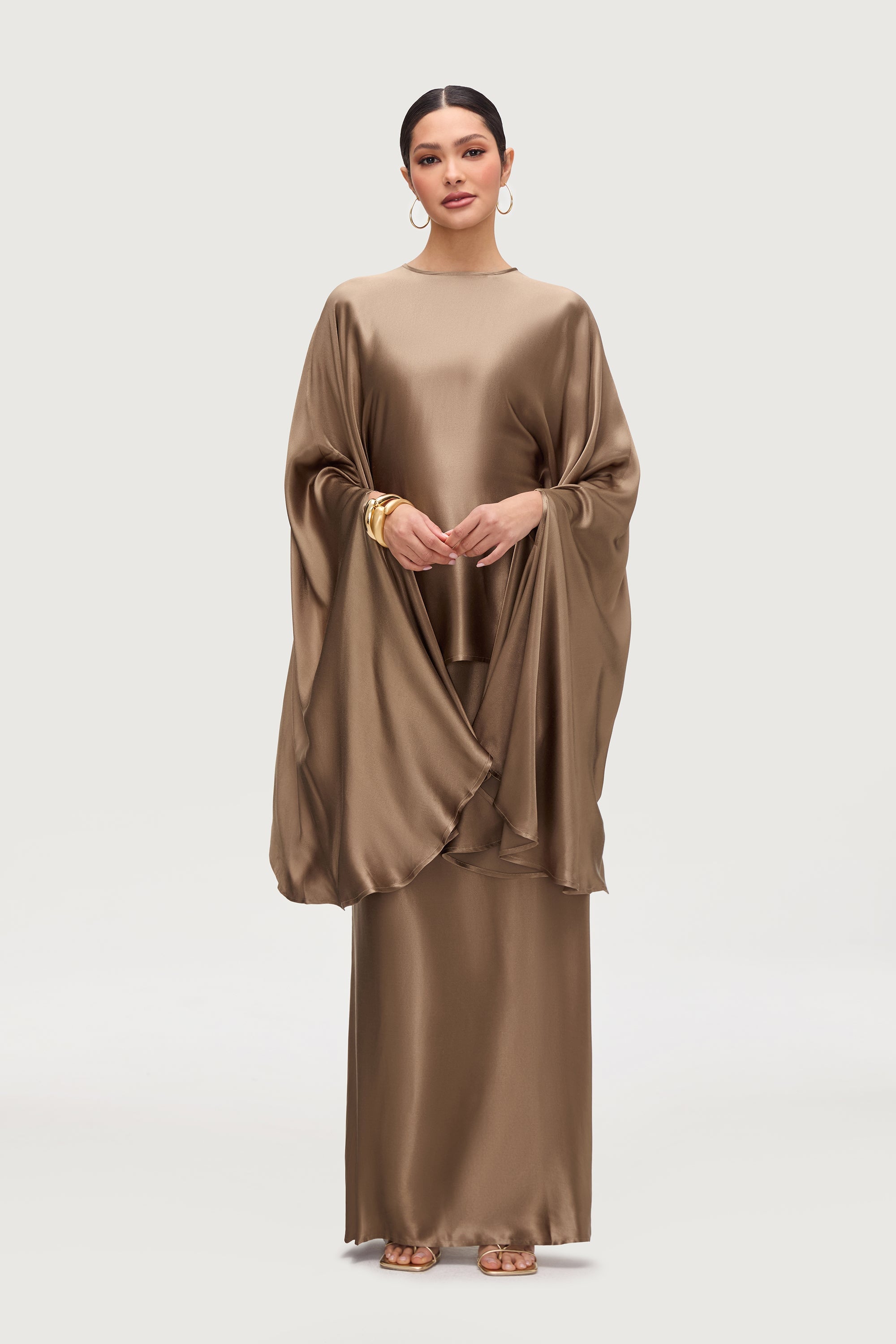 Razan Silk Inner Tie Top - Desert Palm Tops Veiled Collection 