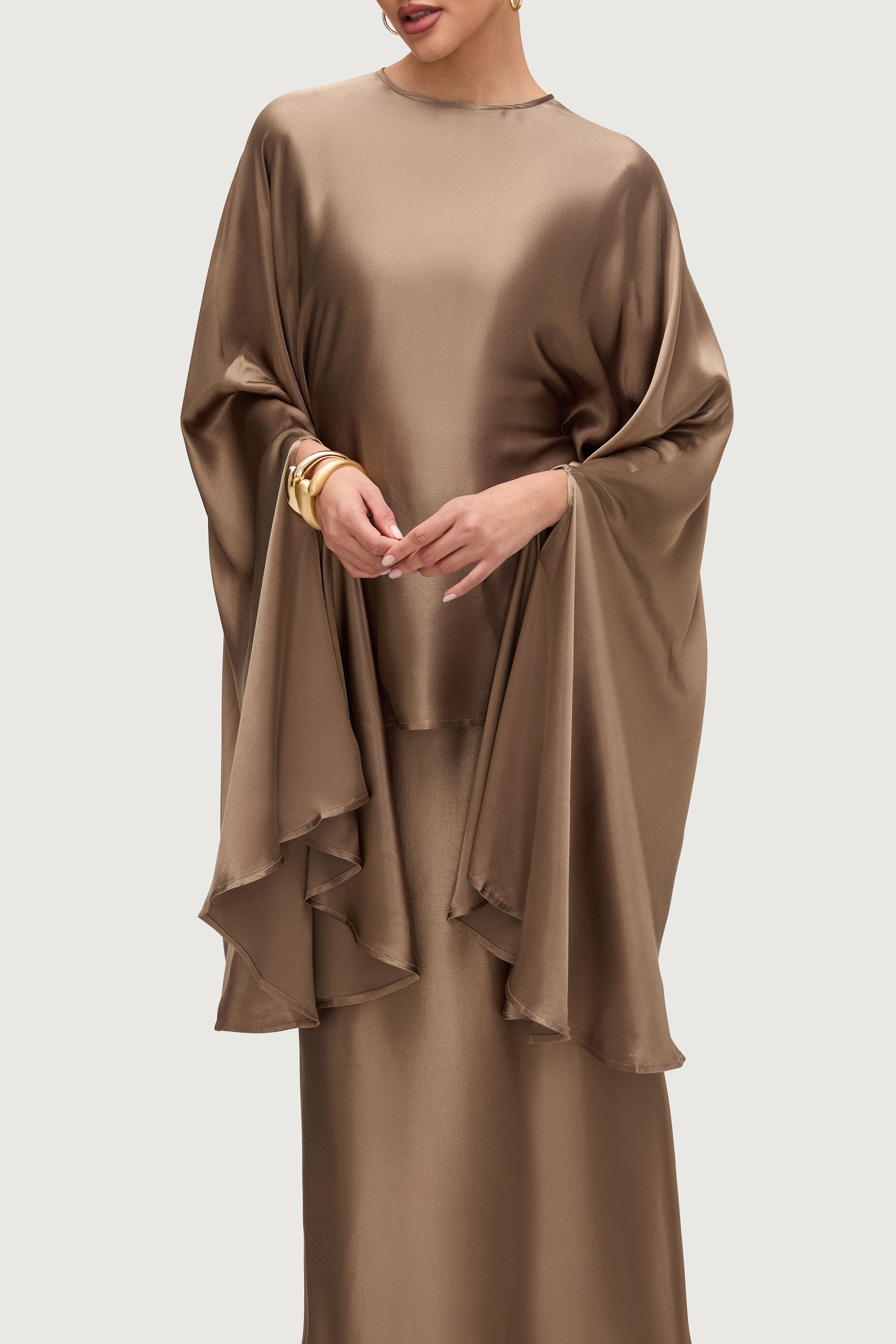 Razan Silk Inner Tie Top - Desert Palm Tops Veiled Collection 