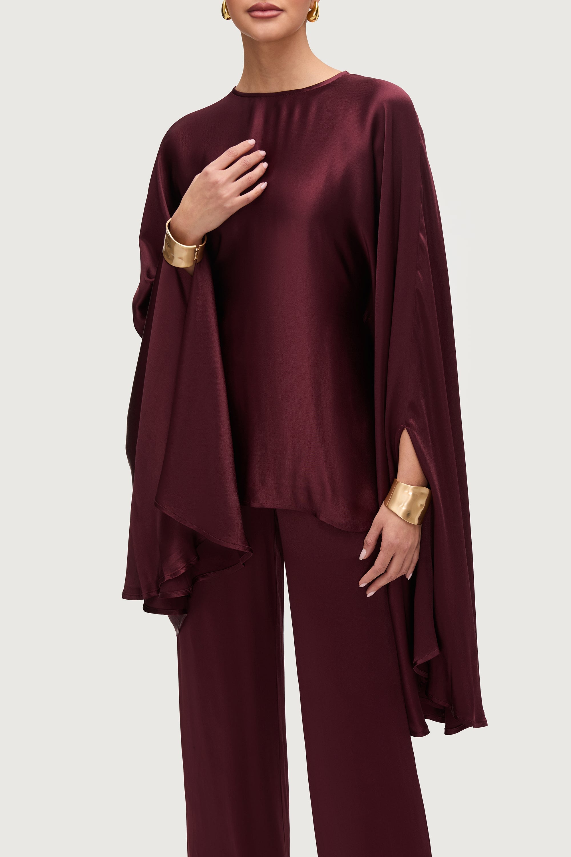 Razan Silk Inner Tie Top - Karaz Tops Veiled Collection 