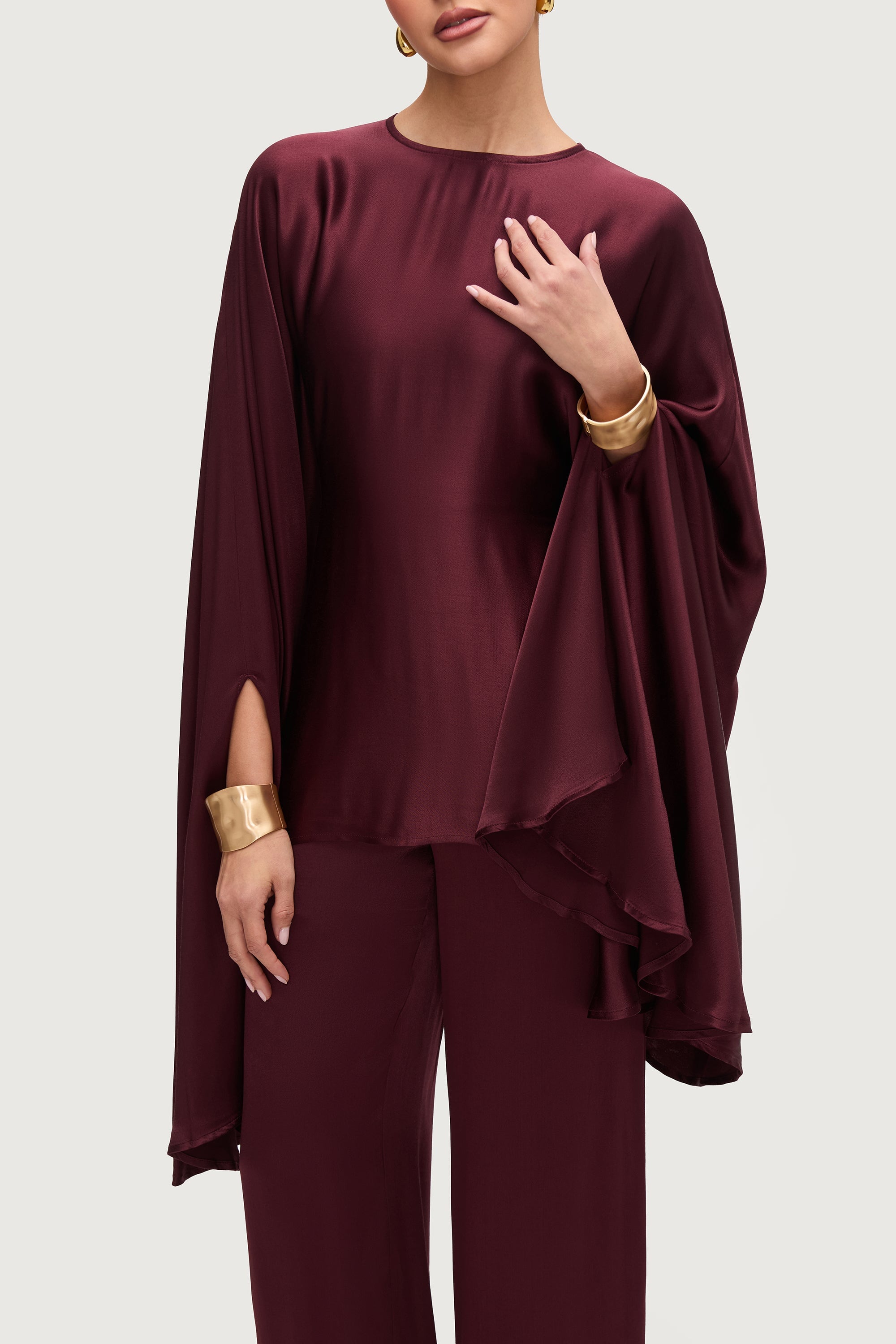 Razan Silk Inner Tie Top - Karaz Tops Veiled Collection 