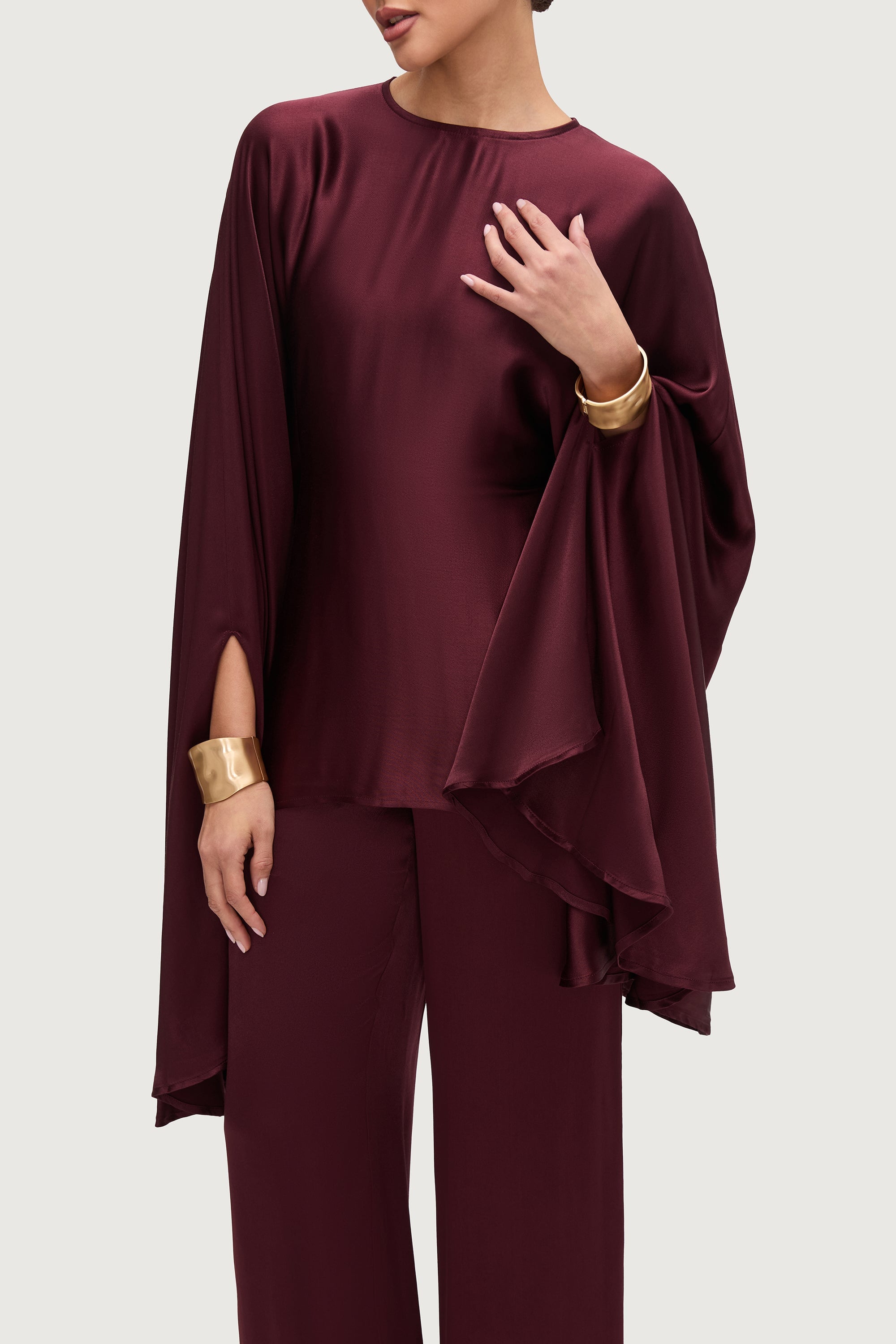 Razan Silk Inner Tie Top - Karaz Tops Veiled Collection 