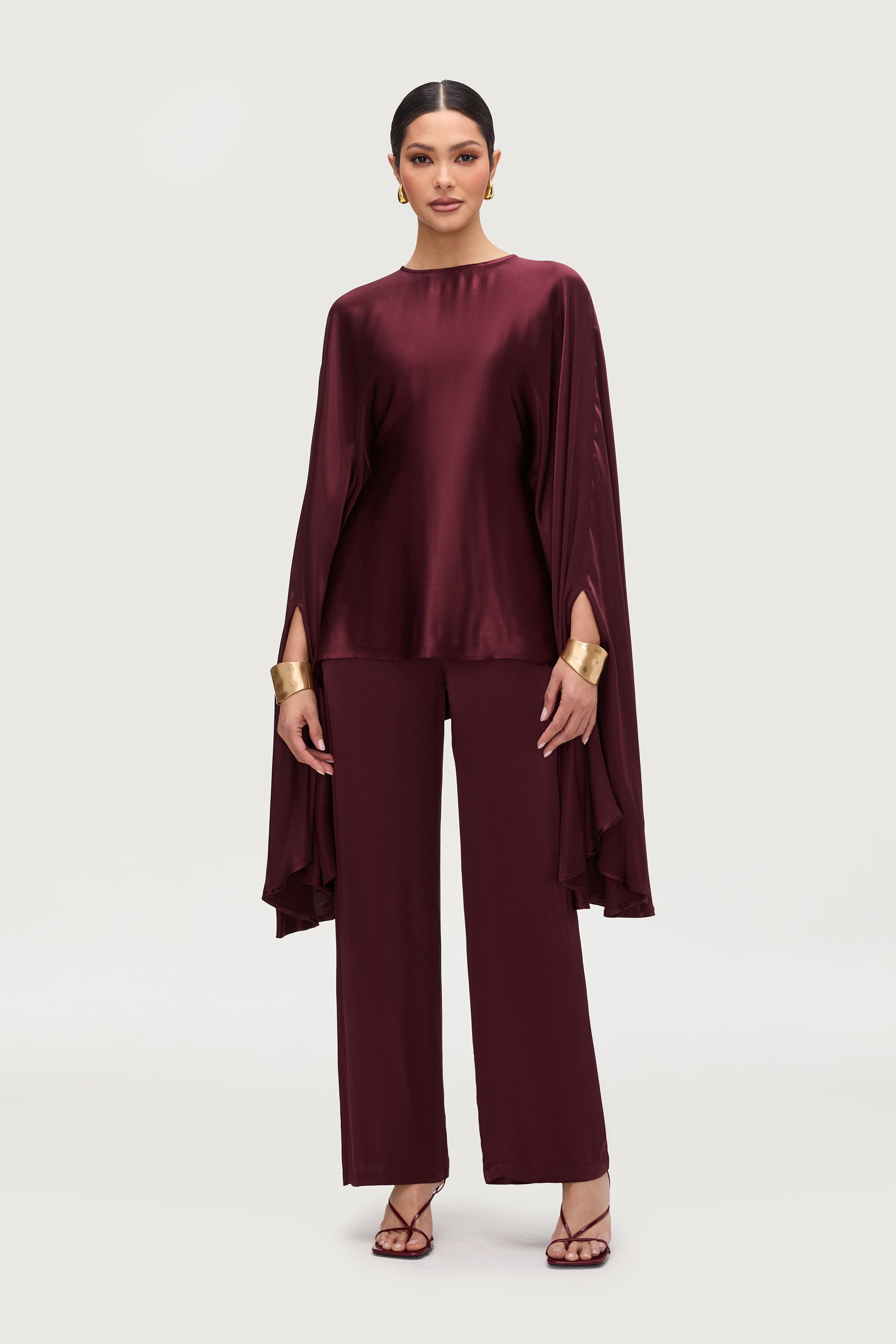 Razan Silk Inner Tie Top - Karaz Tops Veiled Collection 