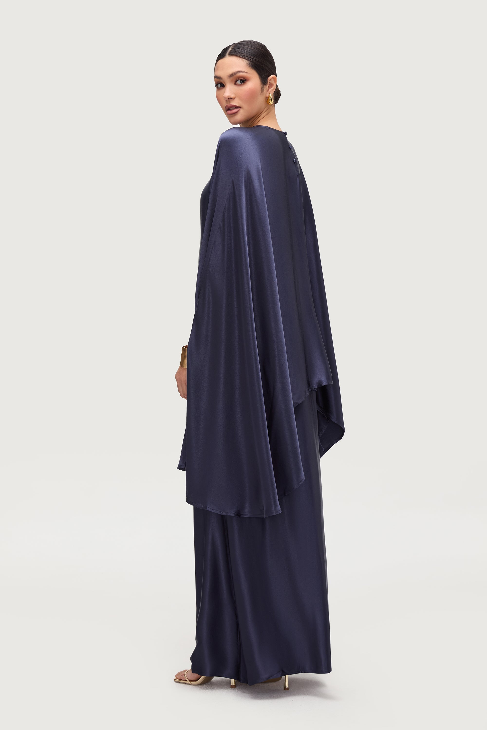 Razan Silk Inner Tie Top - Twilight Tops Veiled Collection 