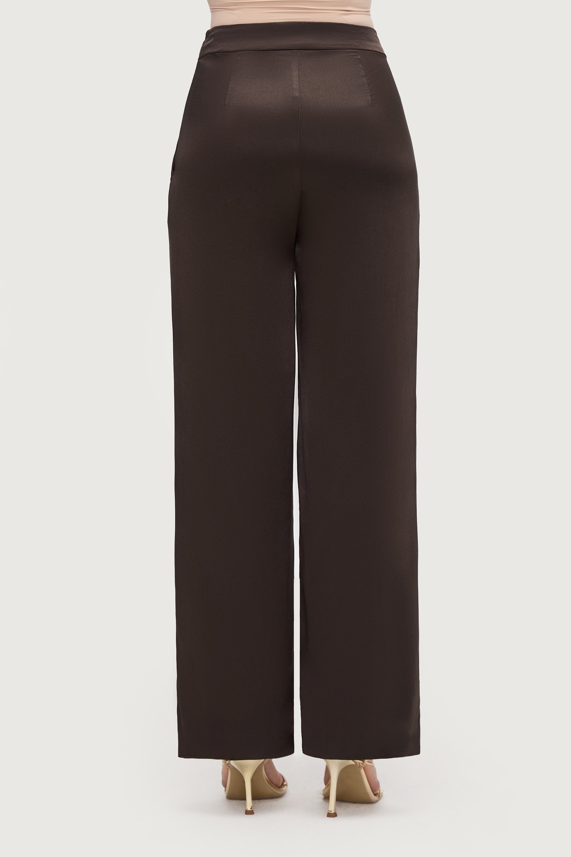 Razan Silk Wide Leg Pants - Black Forest Bottoms Veiled Collection 