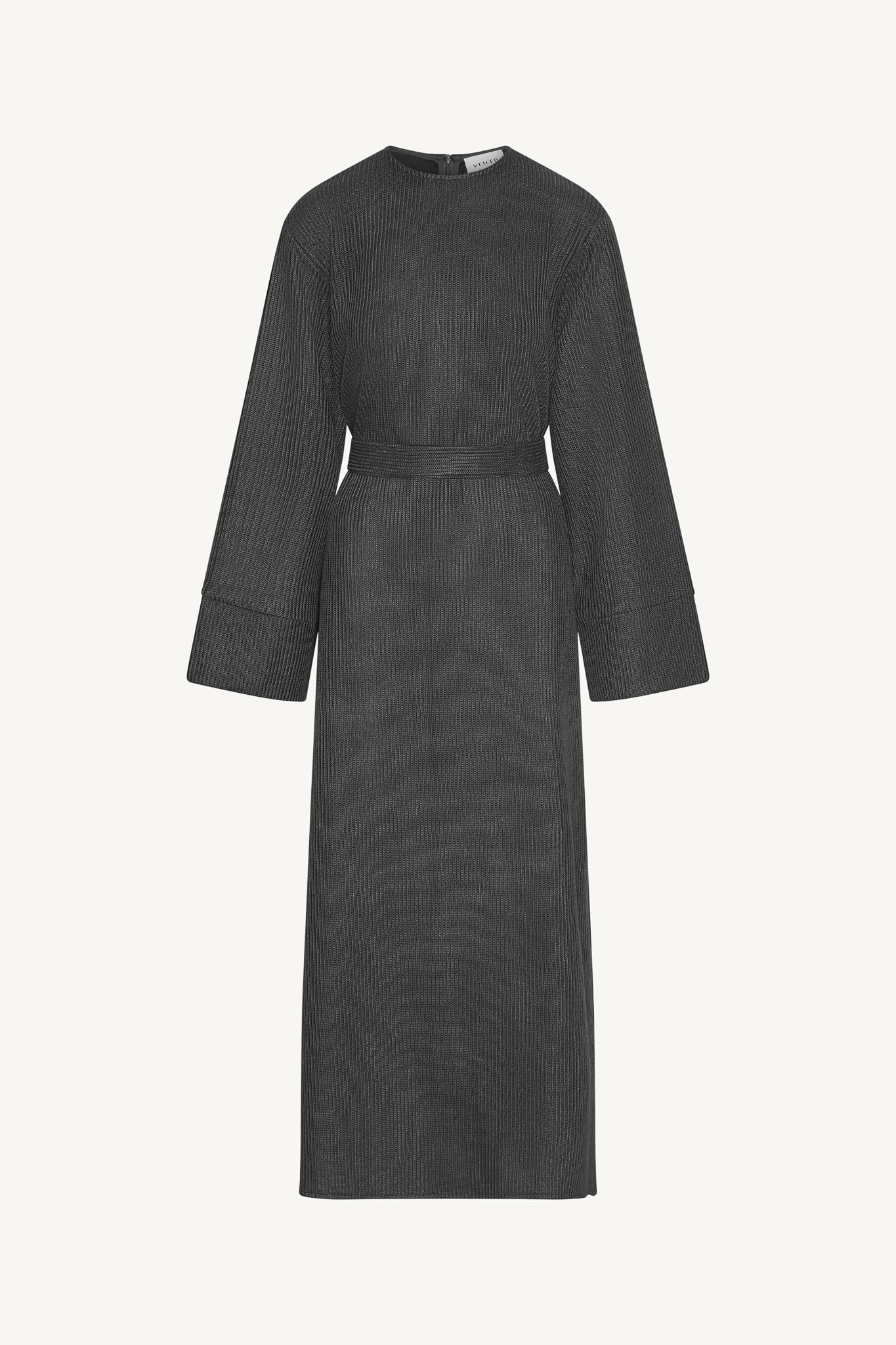 Relaxed Knit Maxi Dress - Iron Abayas Veiled 