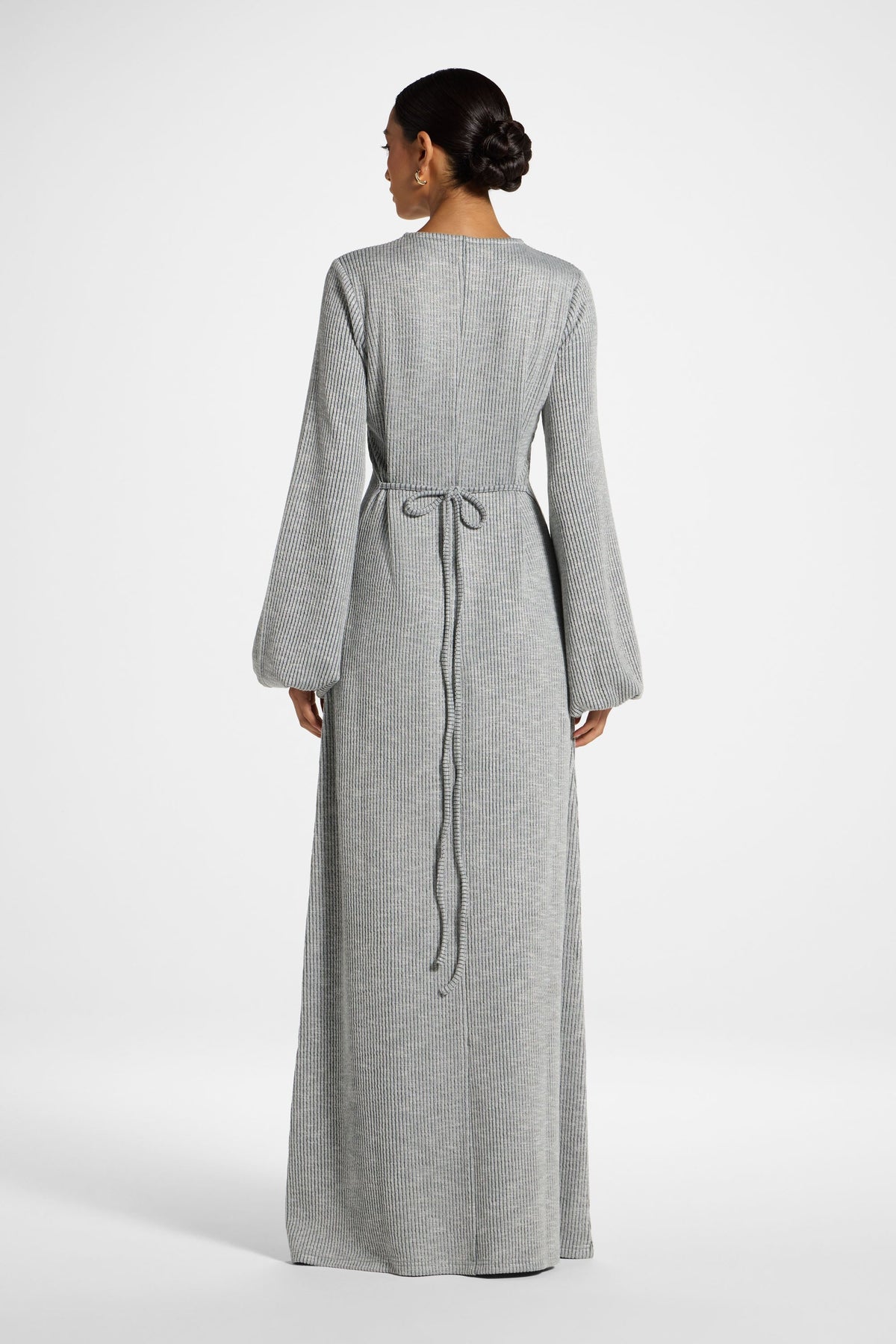 Rib Tie Back Maxi Dress - Dark Forest Dress Veiled 