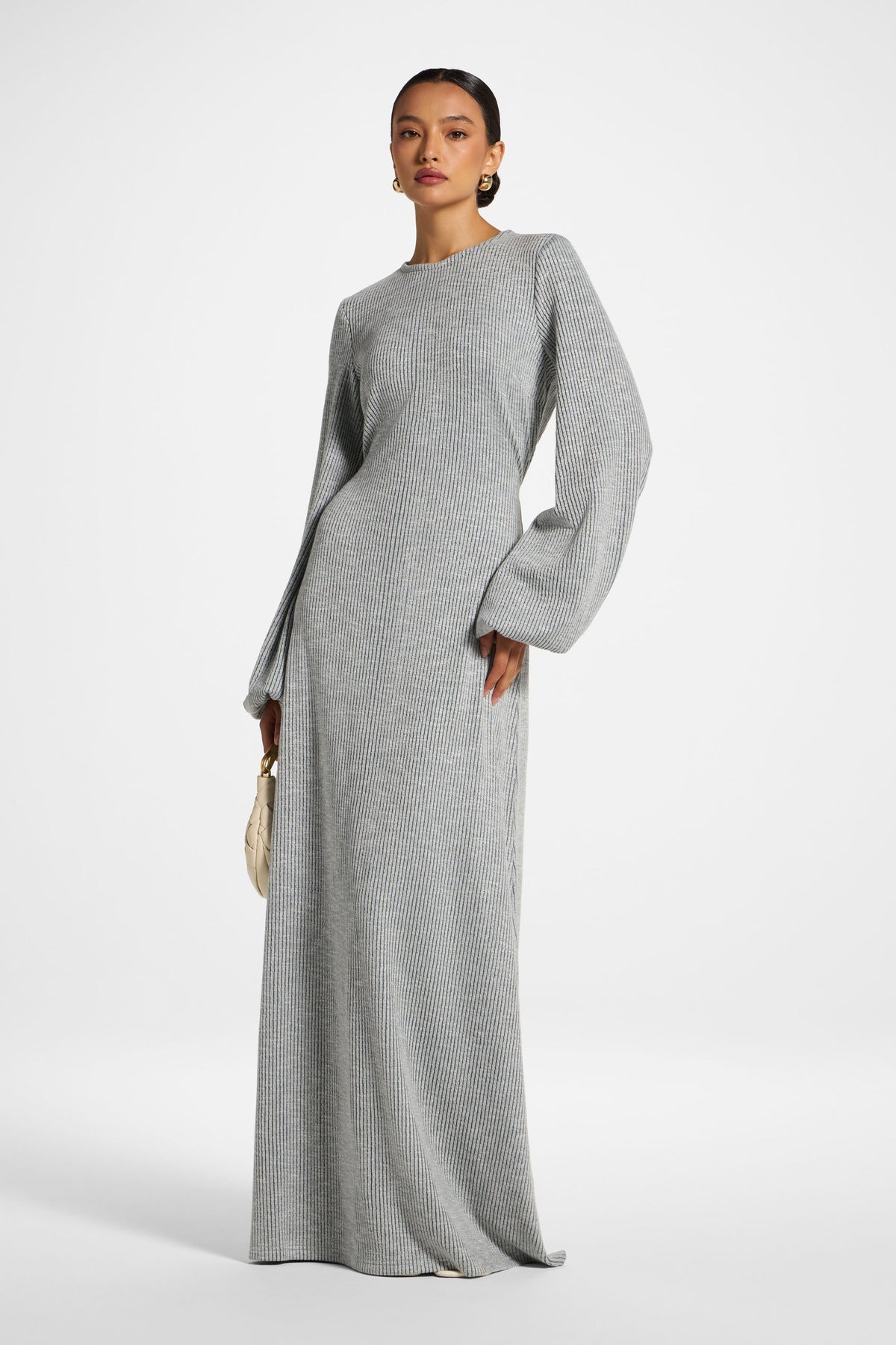Rib Tie Back Maxi Dress - Dark Forest Dress Veiled 