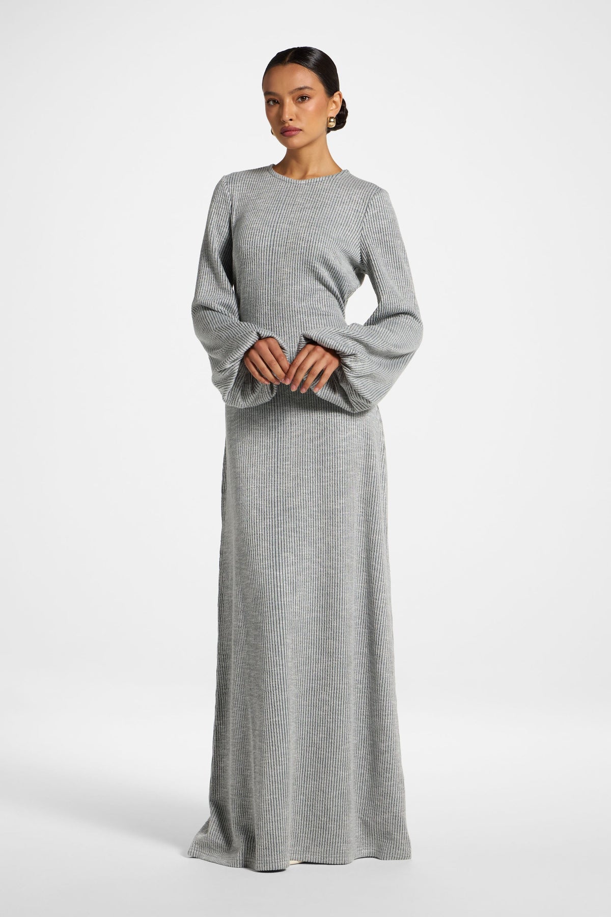Rib Tie Back Maxi Dress - Dark Forest Dress Veiled 