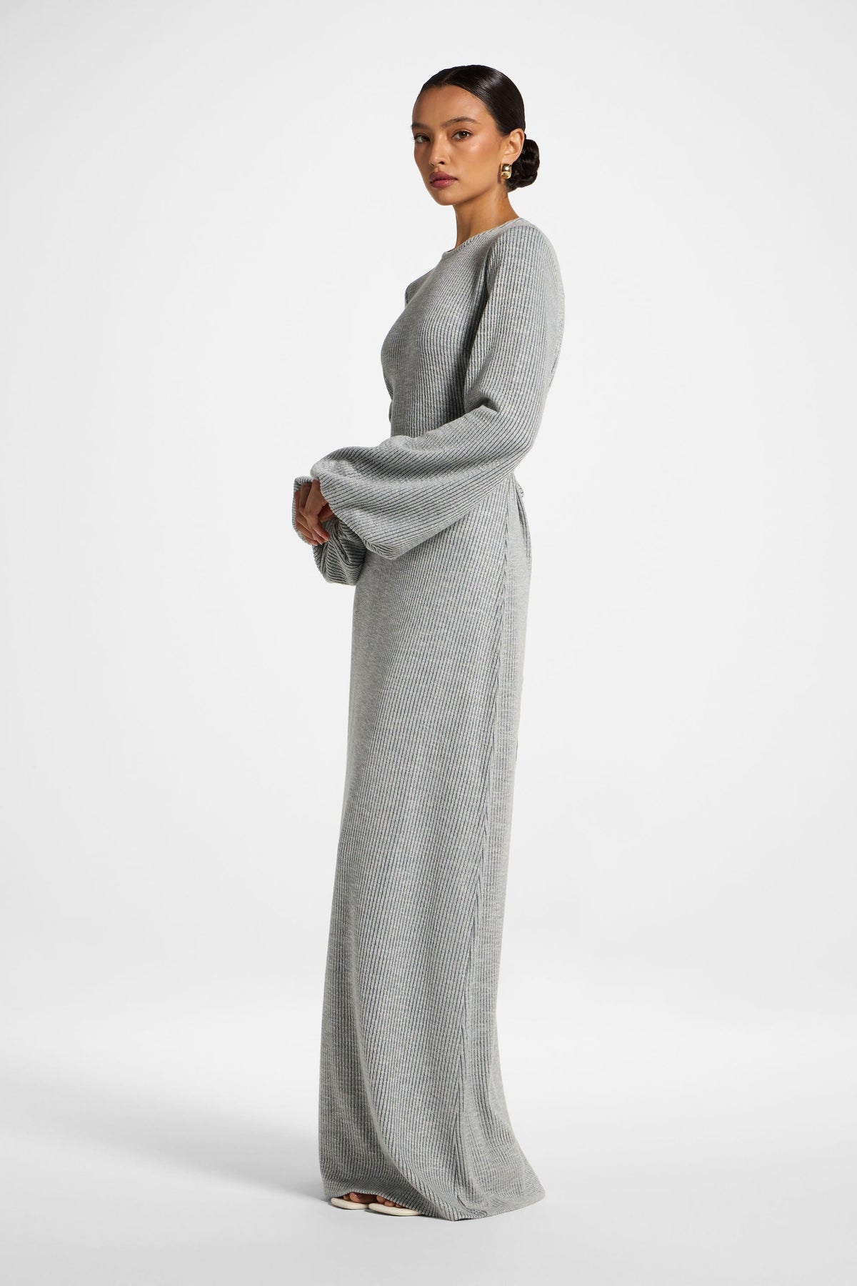 Rib Tie Back Maxi Dress - Dark Forest Dress Veiled 