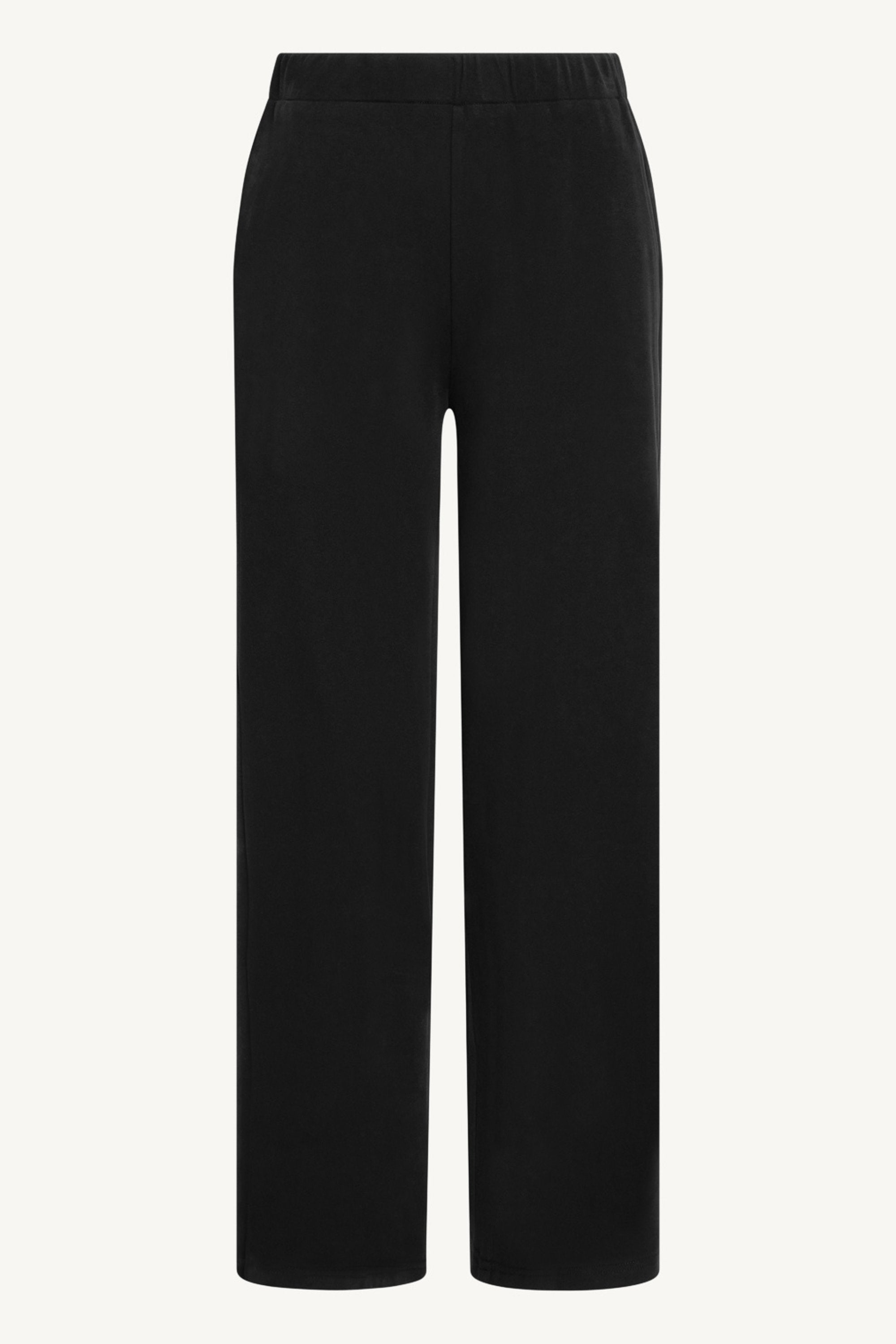 Ribbed Top & Pants Matching Set - Black Abayas Veiled 