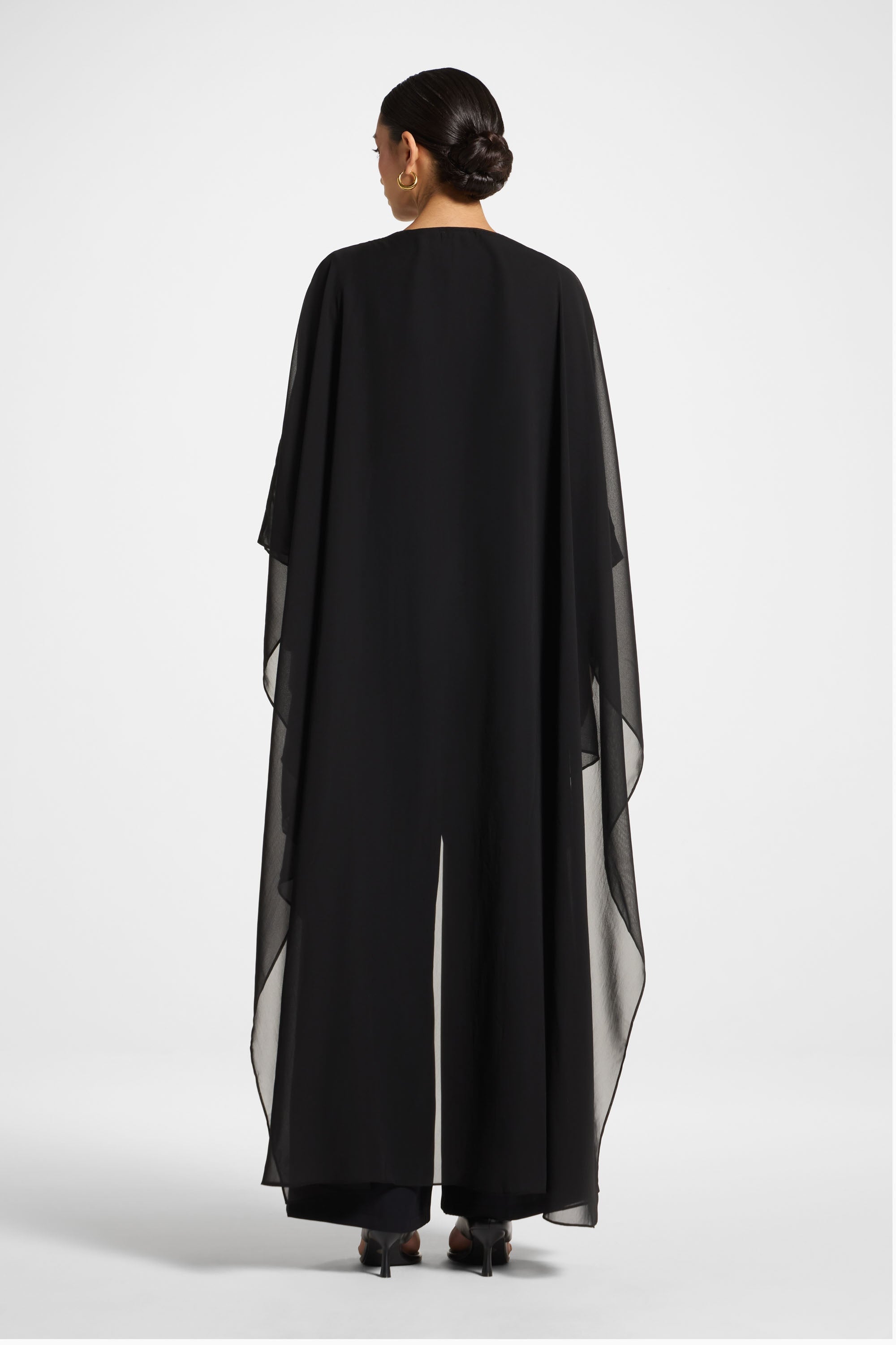 Rouched Cape Top - Black Abayas Veiled 