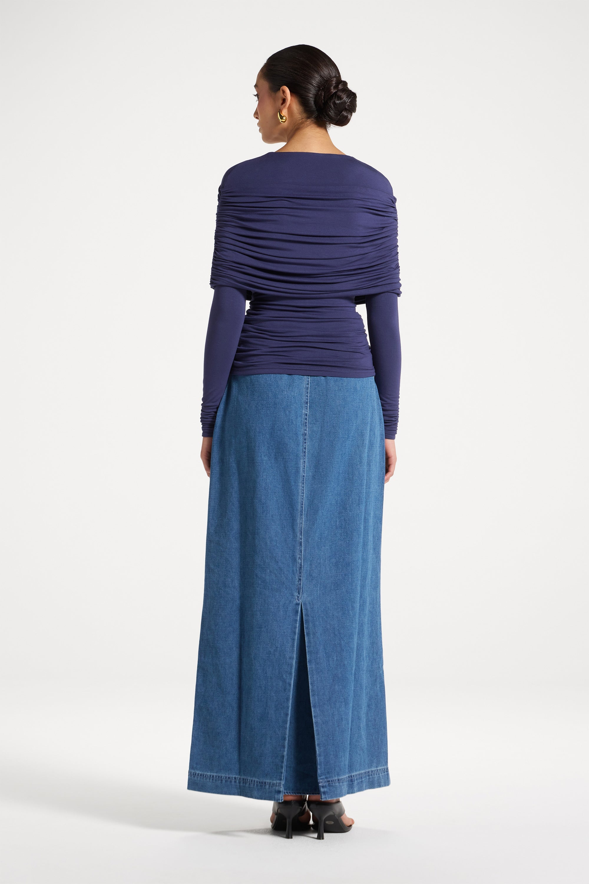 Rouched Shoulder Top - Future Dusk Abayas Veiled 