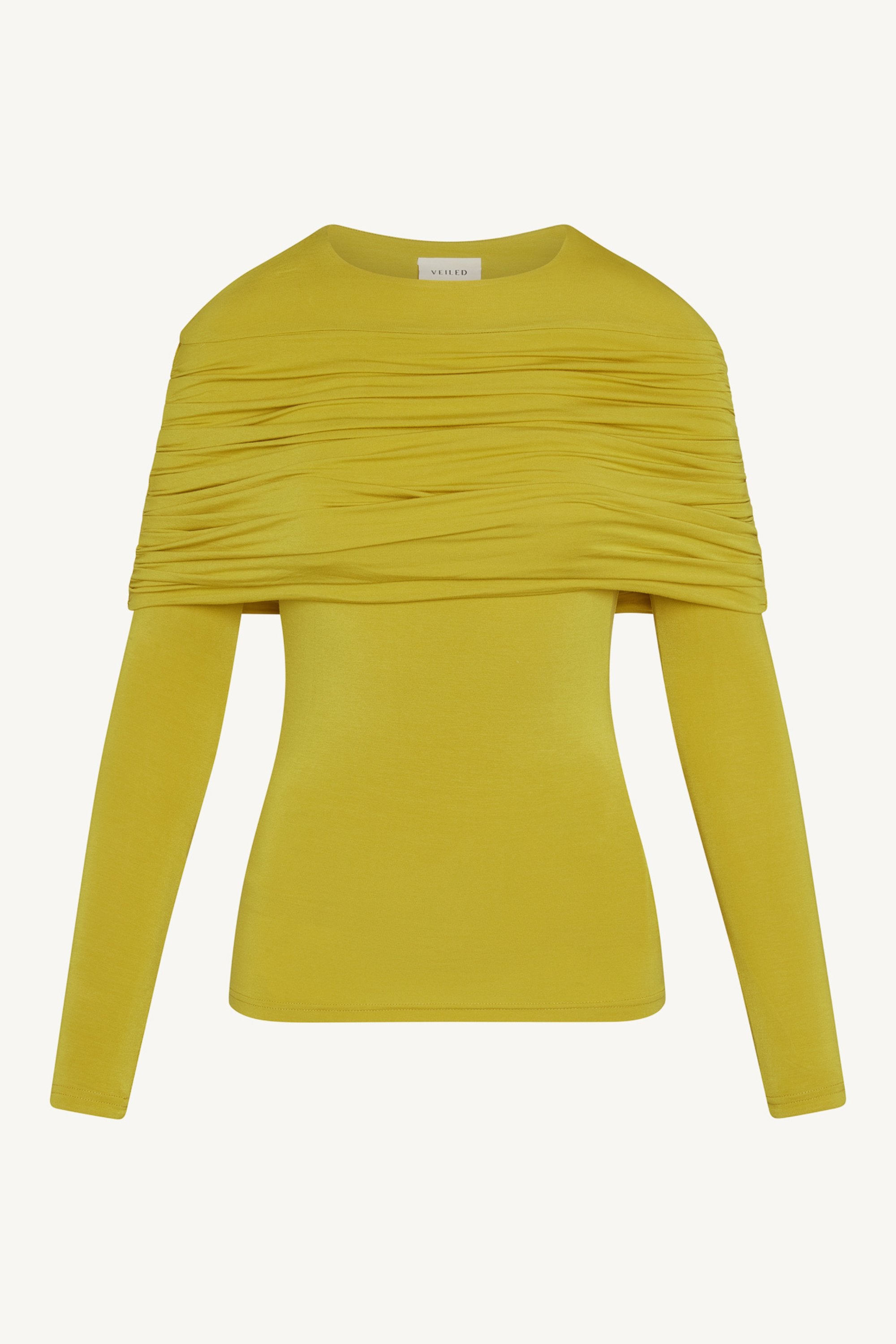 Rouched Shoulder Top - Golden Kiwi Abayas Veiled 