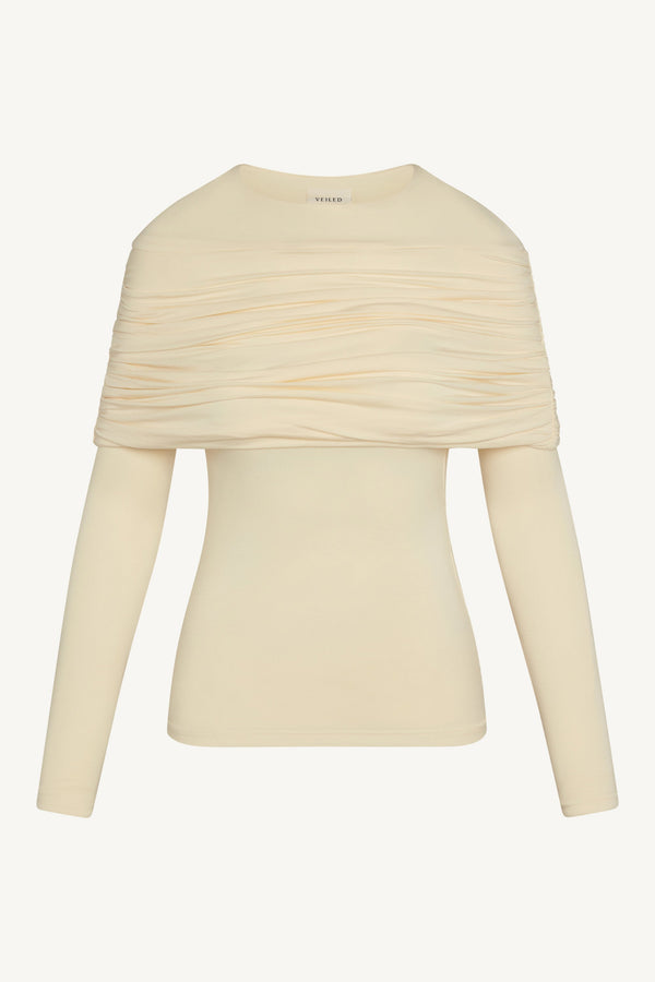 Rouched Shoulder Top - Moonlight Abayas Veiled 