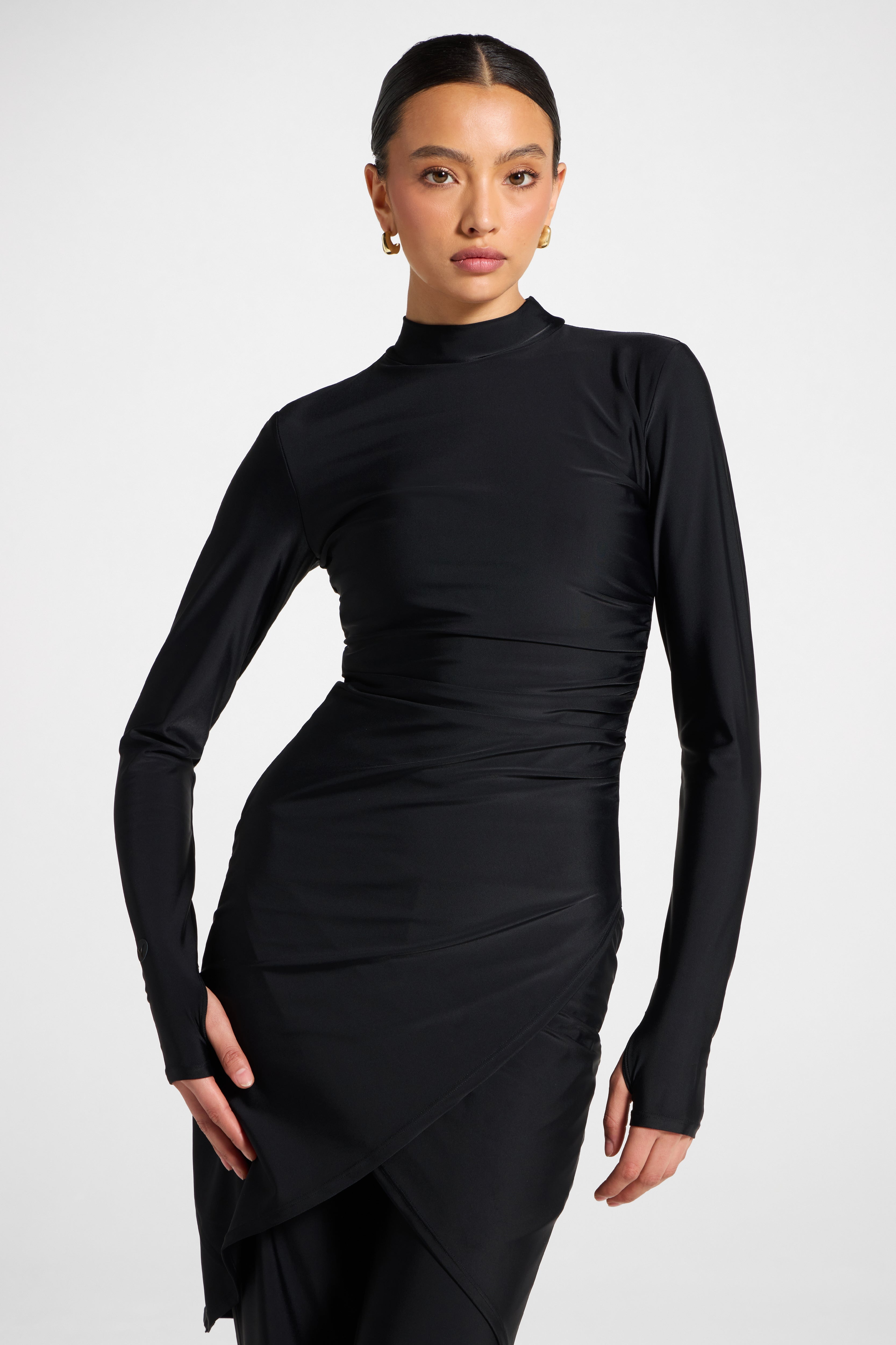 Rouched Swim Tunic - Black Swim Veiled 