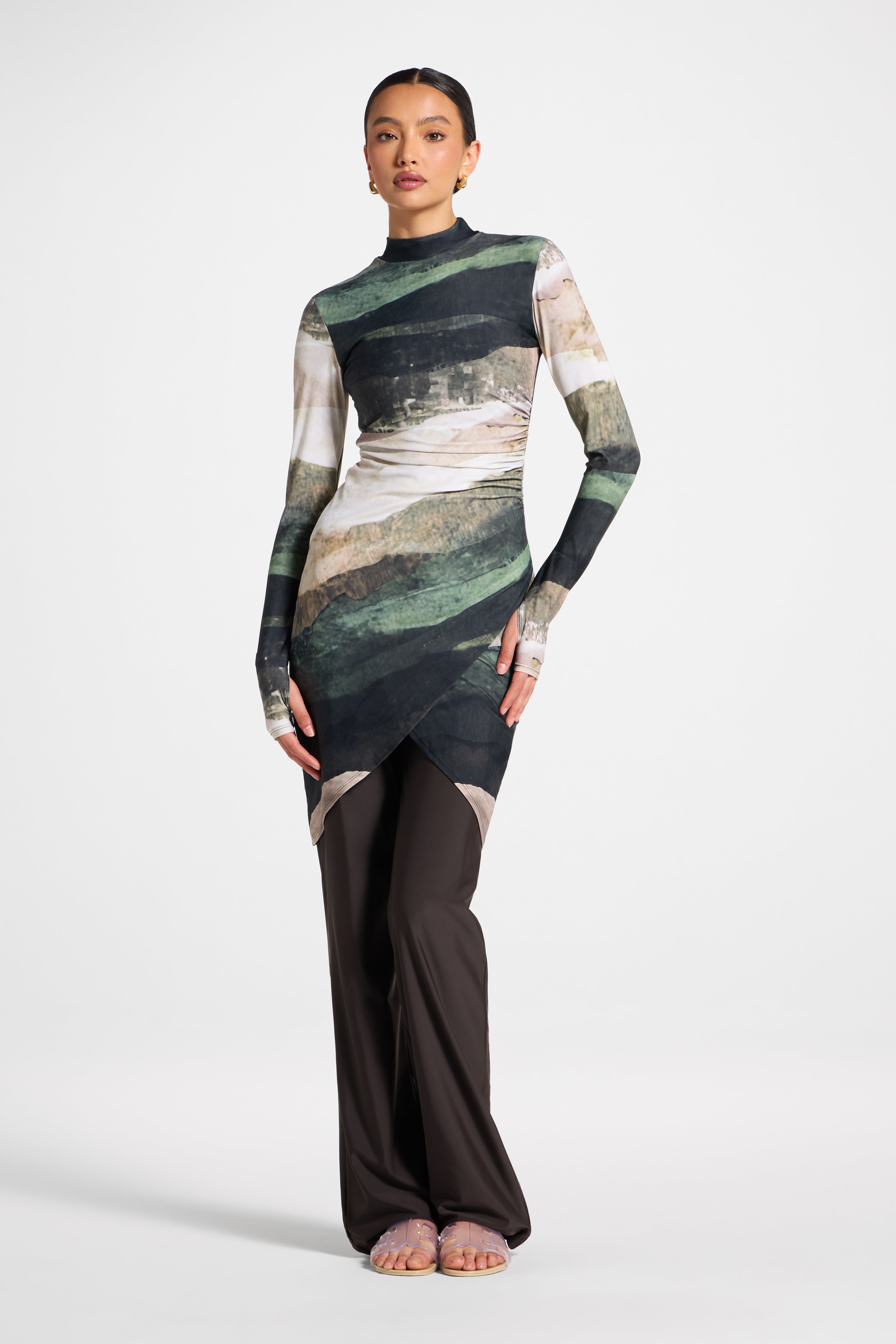 Rouched Swim Tunic - Dune Sands Swim Veiled 
