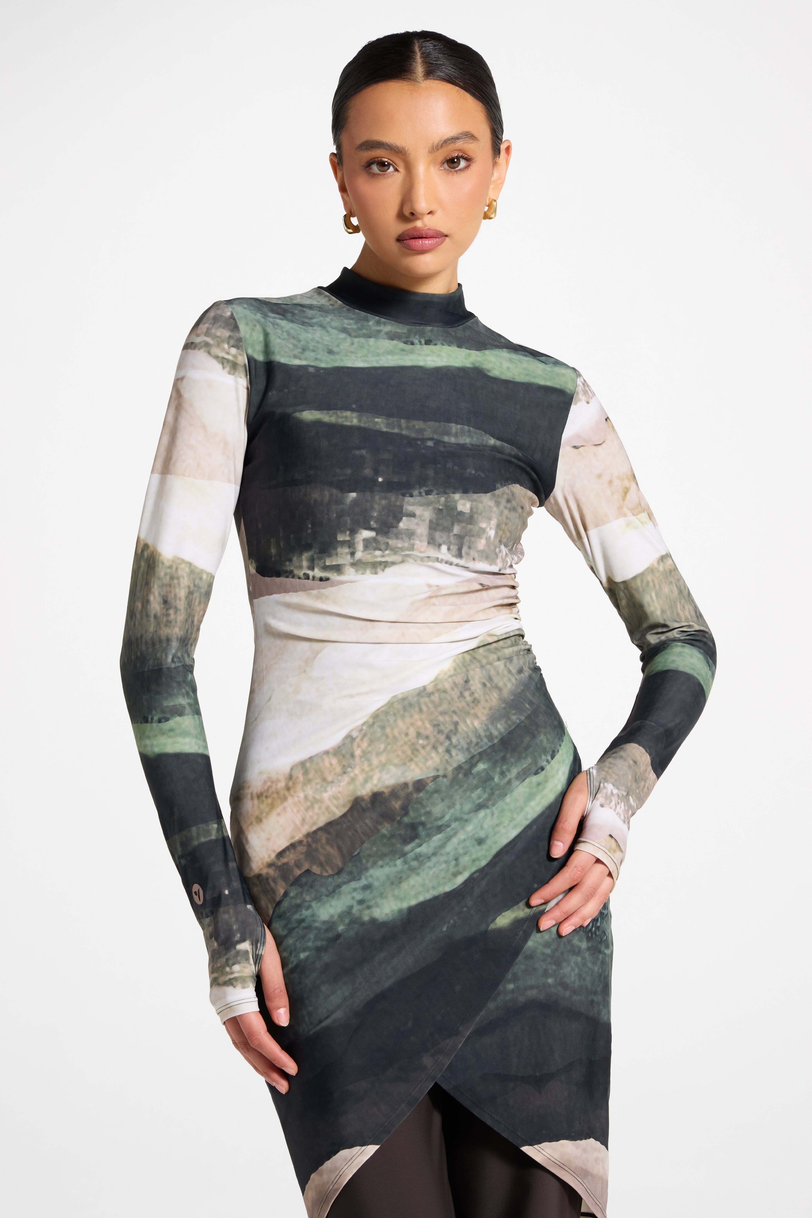 Rouched Swim Tunic - Dune Sands Swim Veiled 