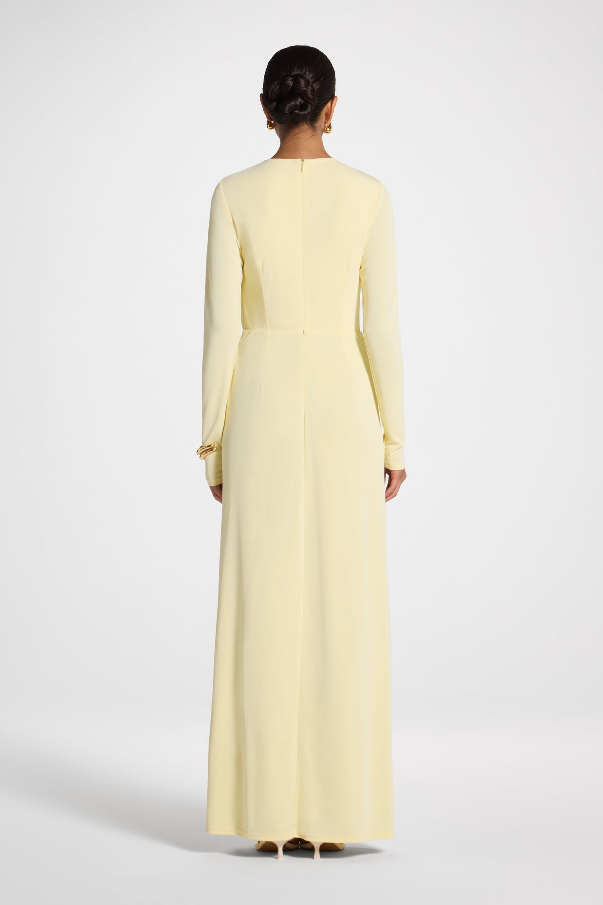 Rouched Wrap Maxi Dress - Anise Flower Abayas Veiled 
