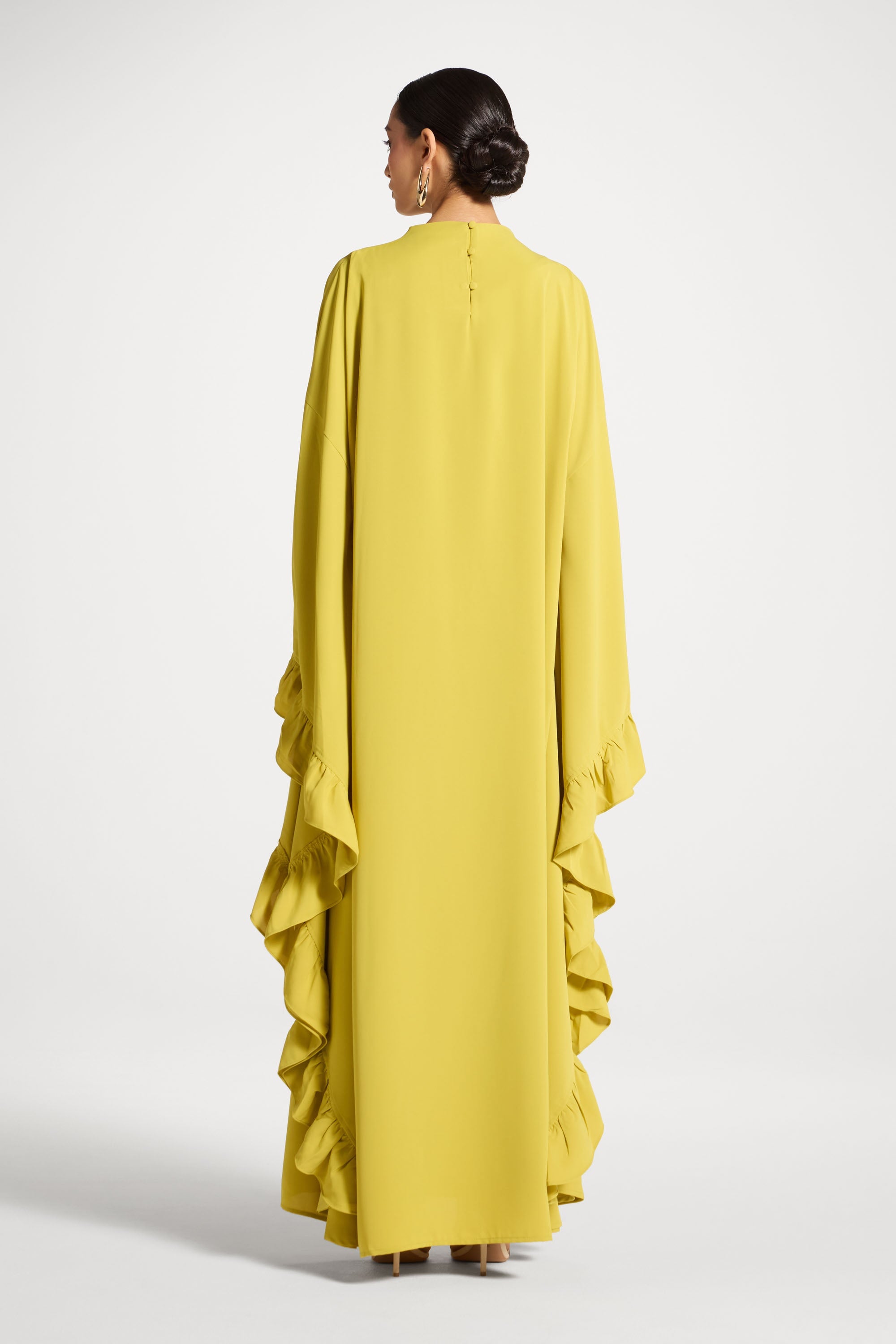 Ruffle Butterfly Abaya Dress - Mango Mint Abayas Veiled 