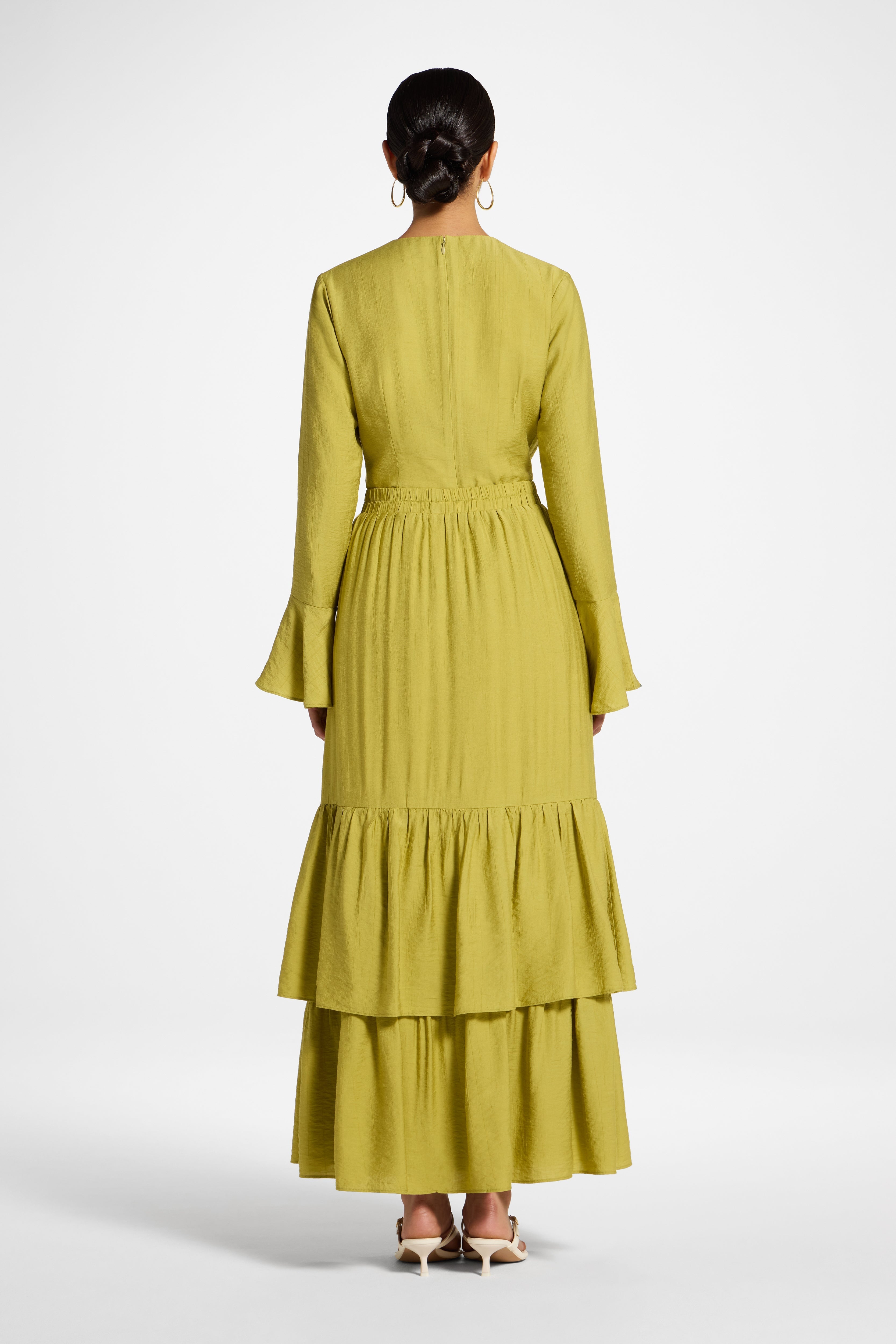 Ruffle Skirt Abayas Veiled 