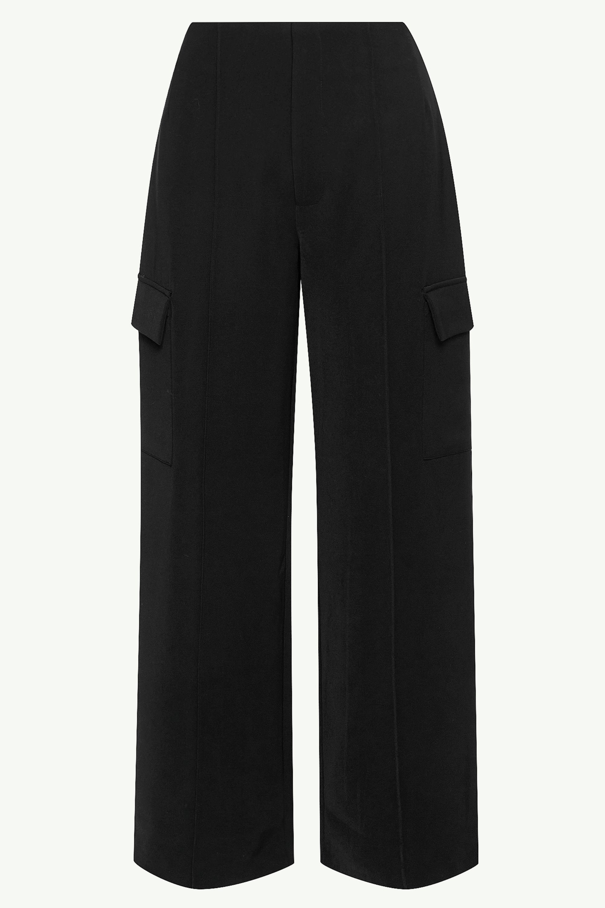 Rumer Wide Leg Cargo Pants - Black Clothing Veiled 