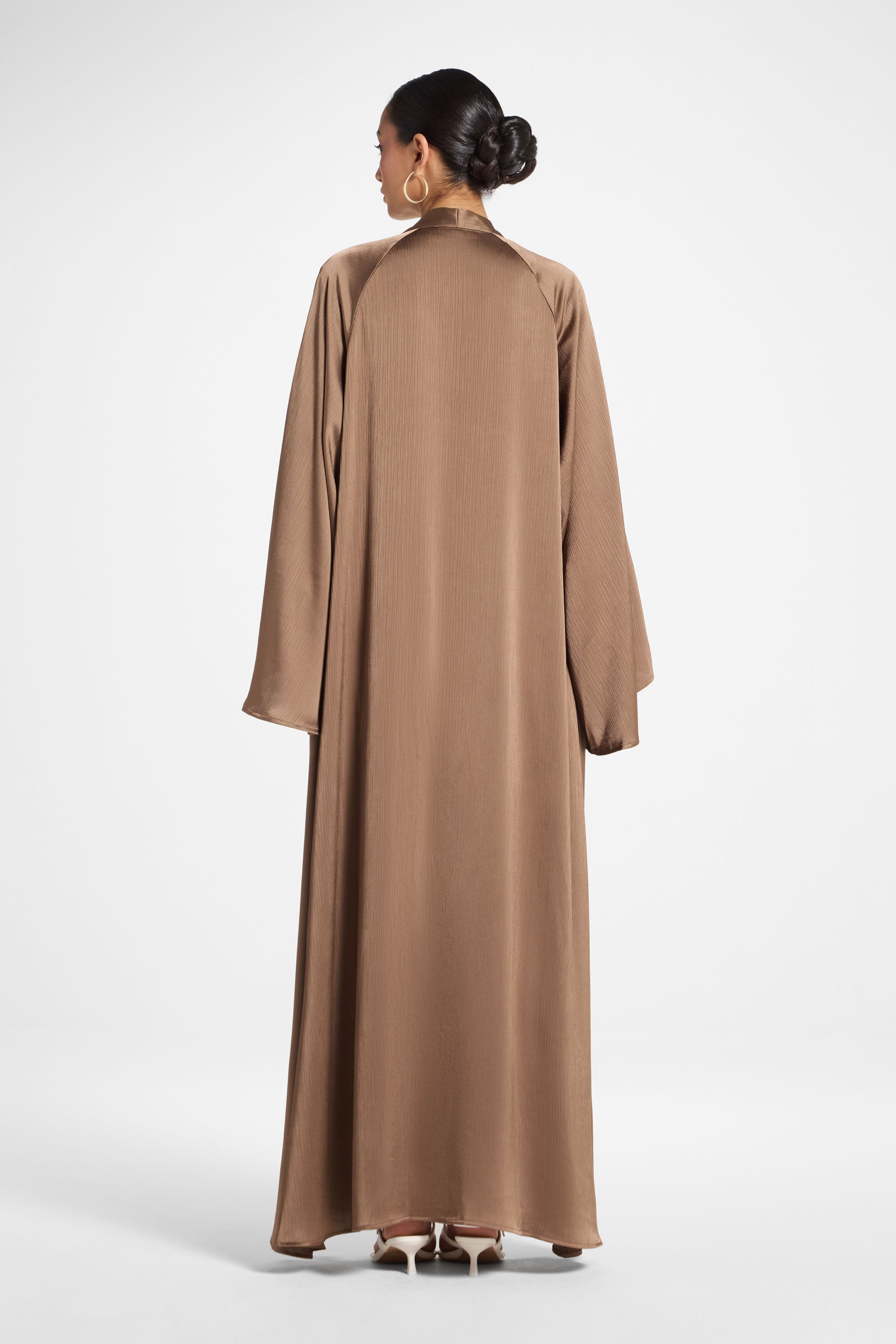 Sabeen Open Abaya - Mushroom Abayas Veiled 