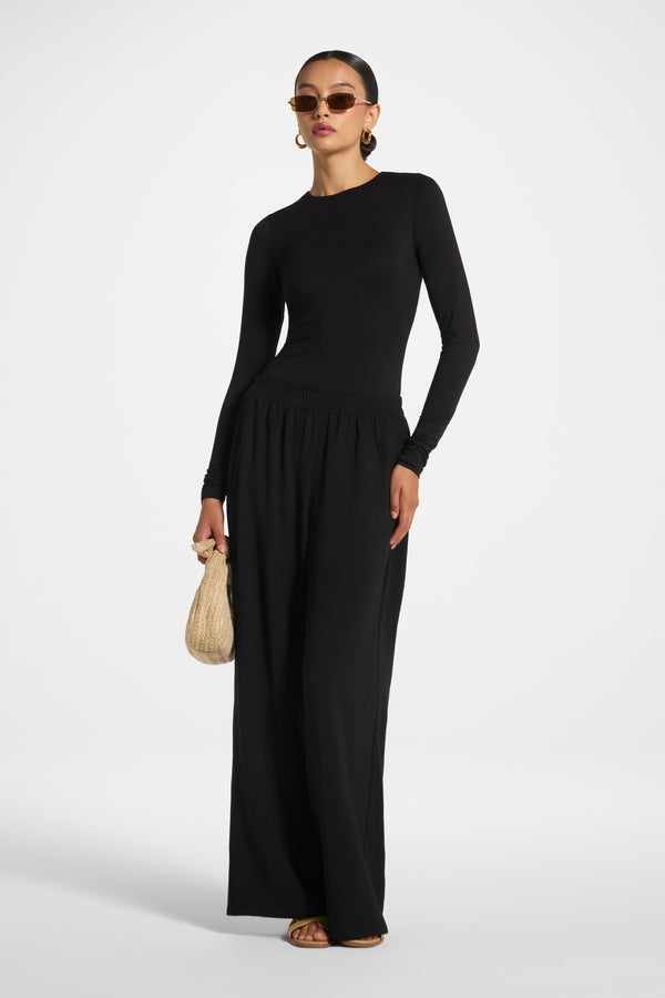 Safina Resort Pant - Black Veiled 