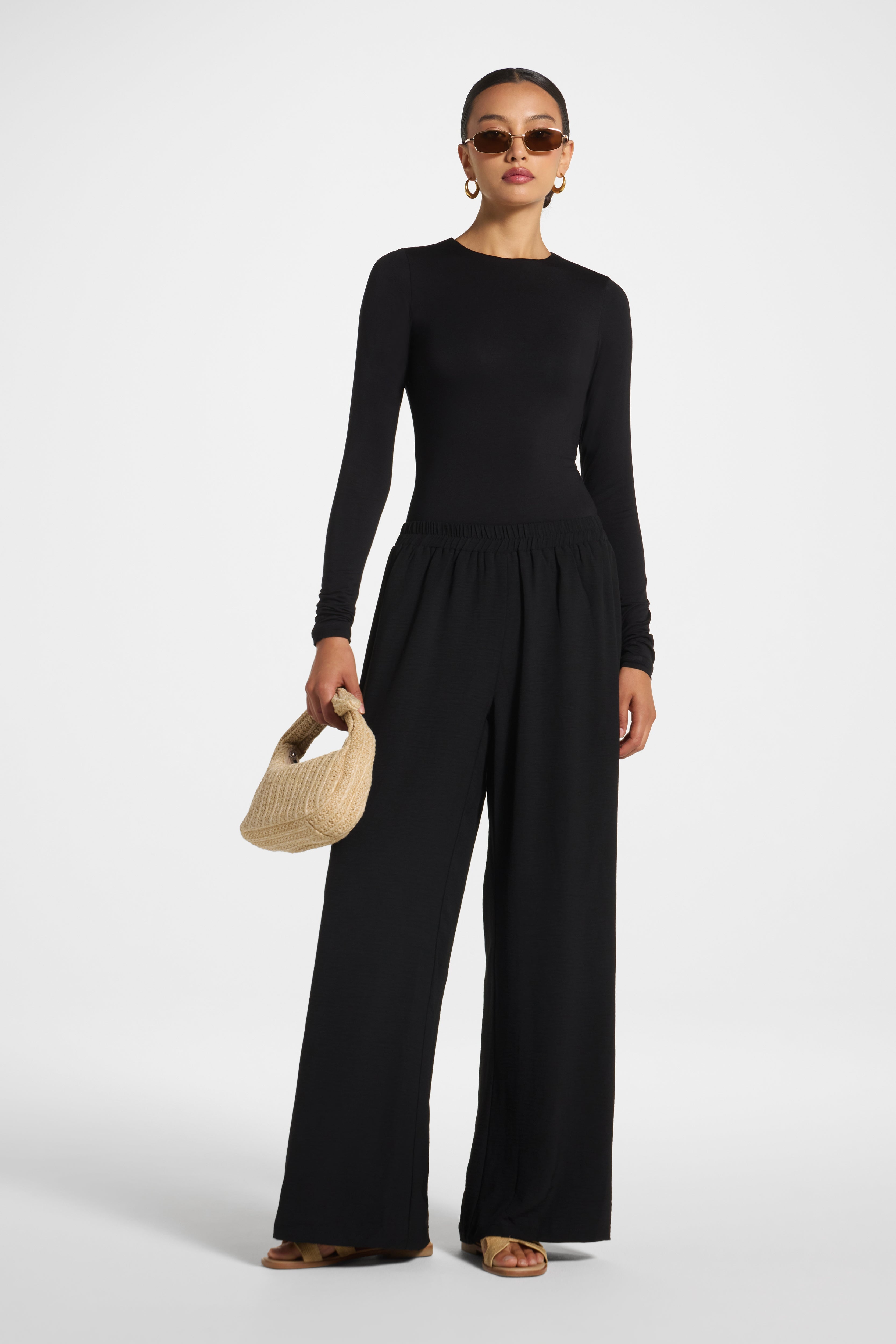 Safina Resort Pant - Black Veiled 