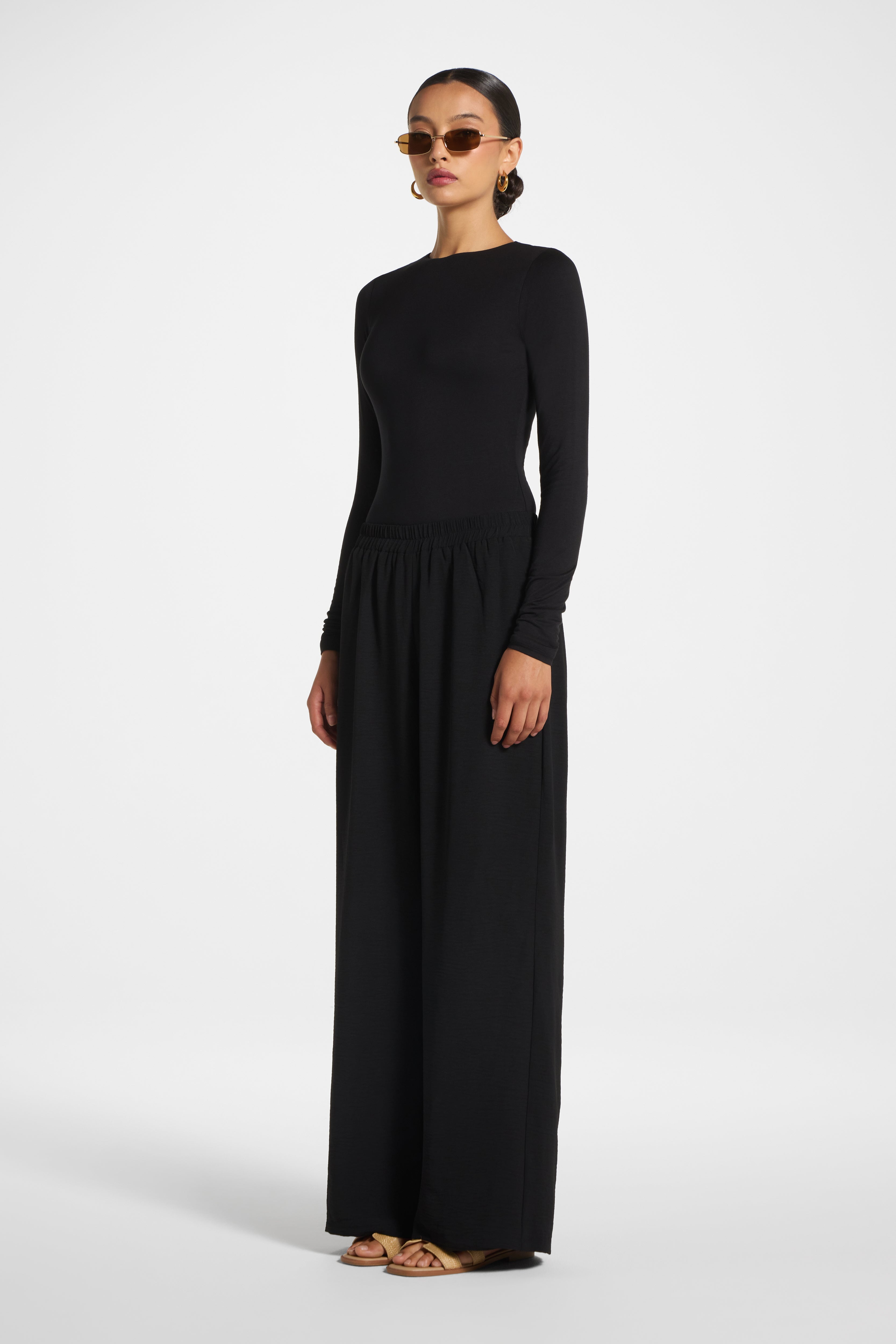 Safina Resort Pant - Black Veiled 