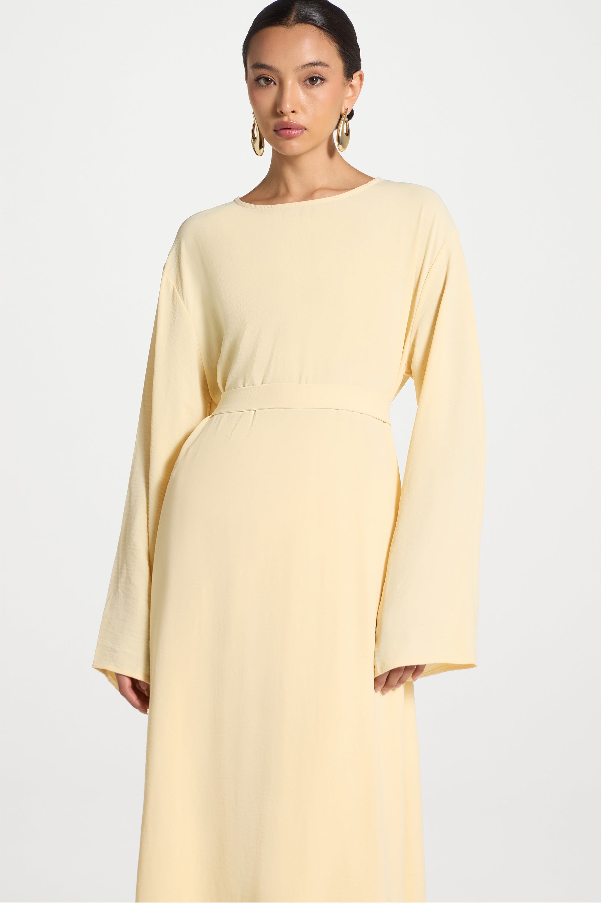 Safina Side Slit Tunic - Butter Abayas Veiled 
