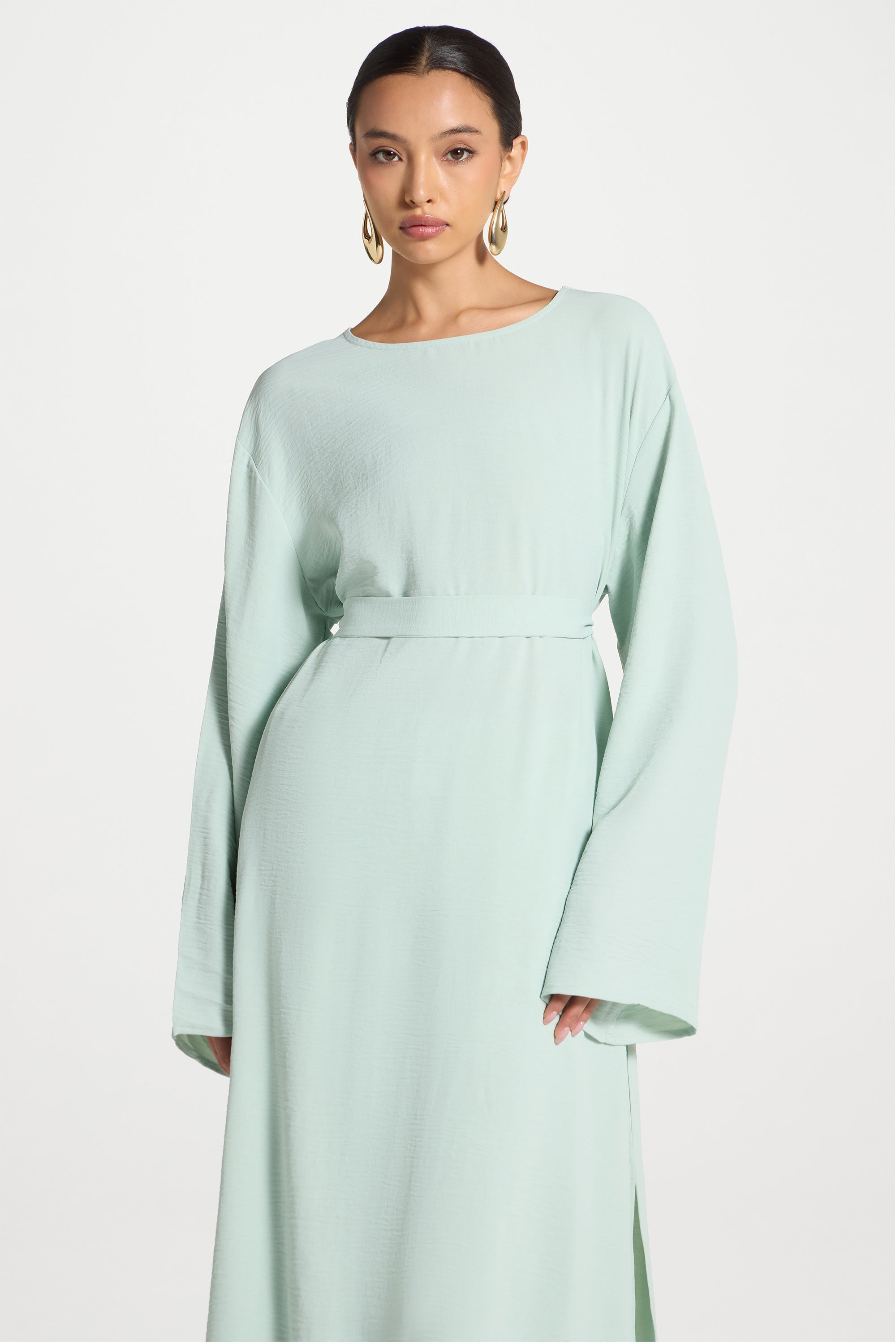 Safina Side Slit Tunic - Mint Abayas Veiled 