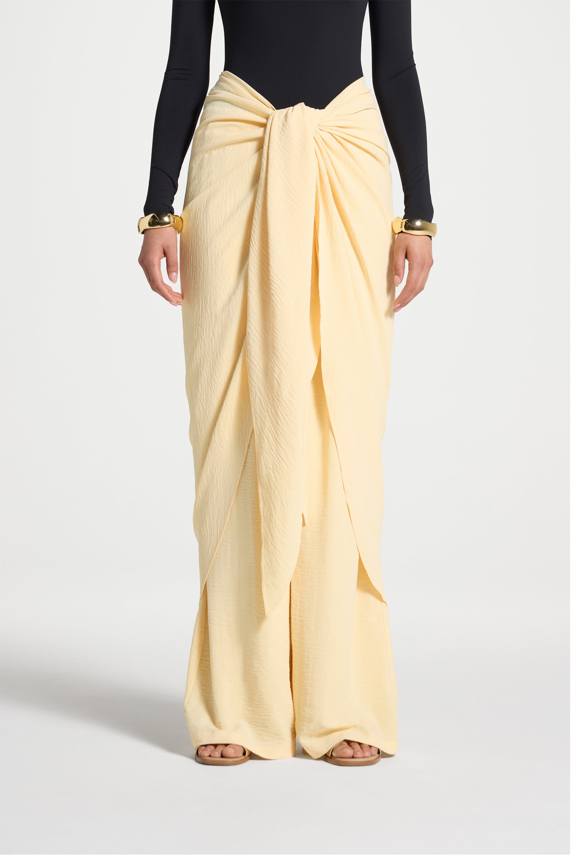 Safina Wrap Sarong & Pants Set - Butter Abayas Veiled 