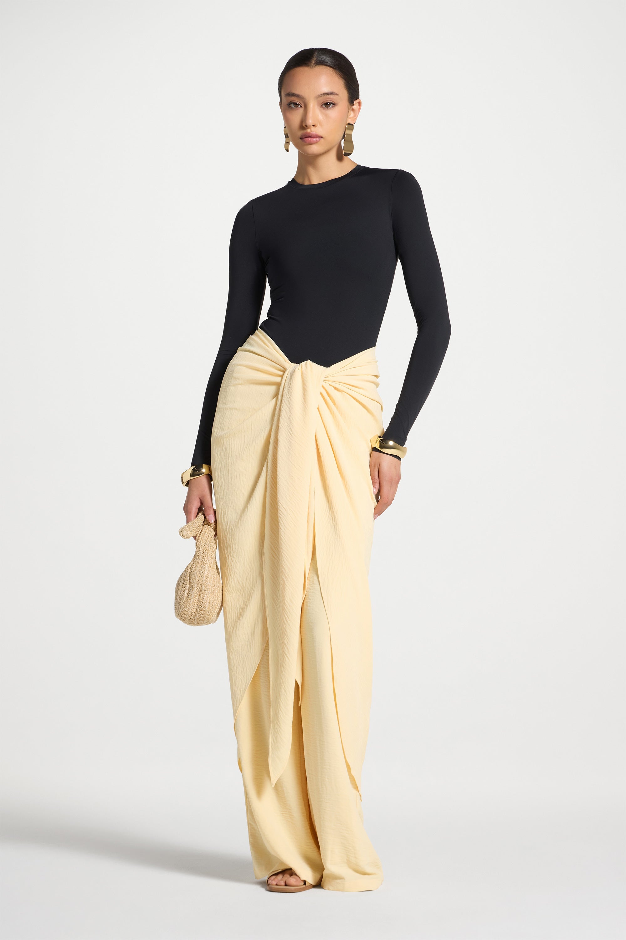 Safina Wrap Sarong & Pants Set - Butter Abayas Veiled 