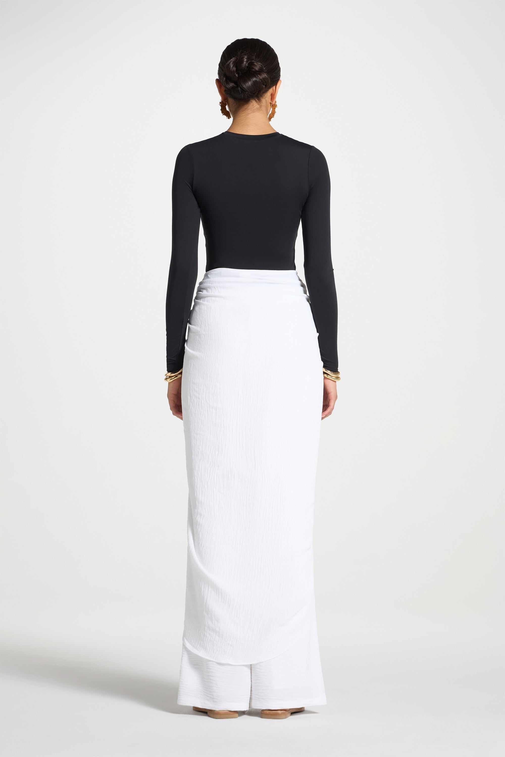 Safina Wrap Sarong & Pants Set - White Abayas Veiled 